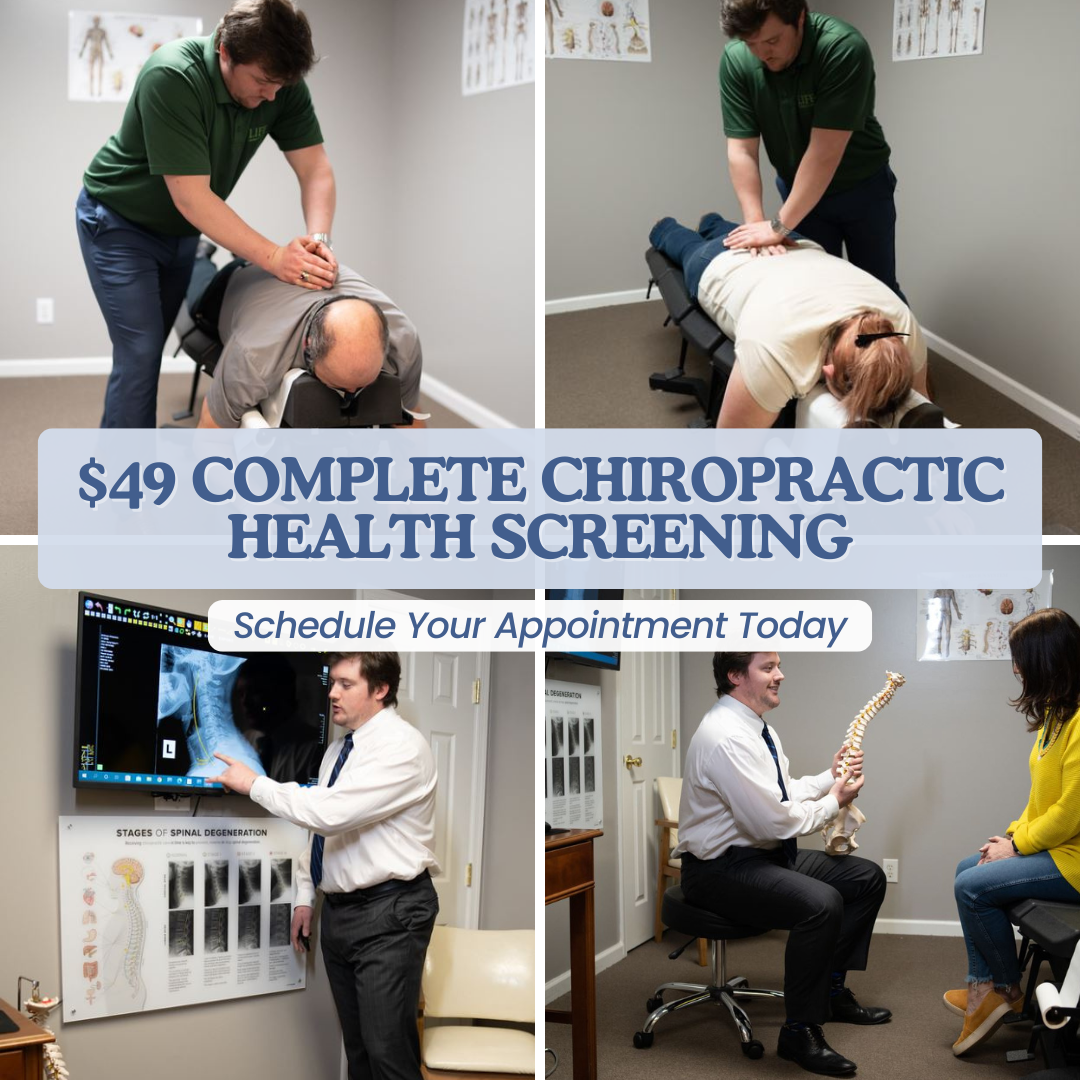 Zentmeyer Chiropractic Facebook ad: $49 Complete Chiropractic Health Screening