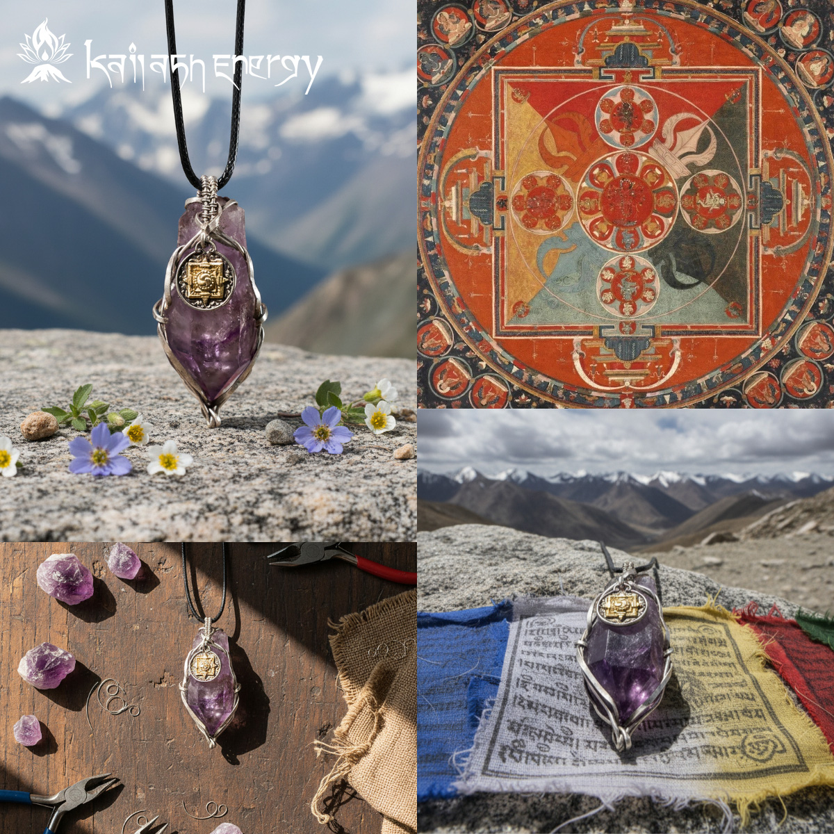 Kailash Energy Facebook ad: Amethyst for Quiet Clarity
