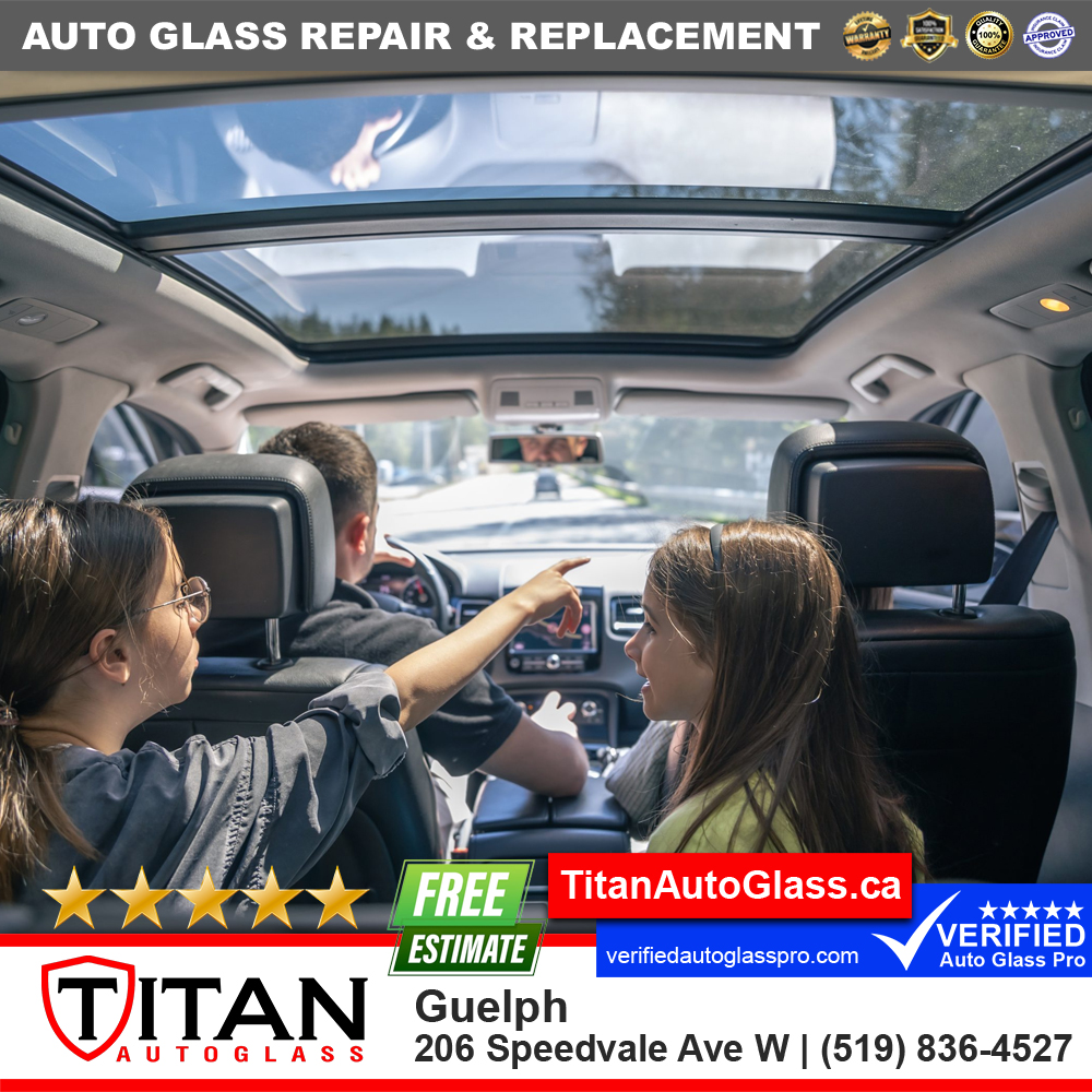 Titan Auto Glass Guelph Facebook ad: Cracked windshield? Get fast, affordable, and professional…