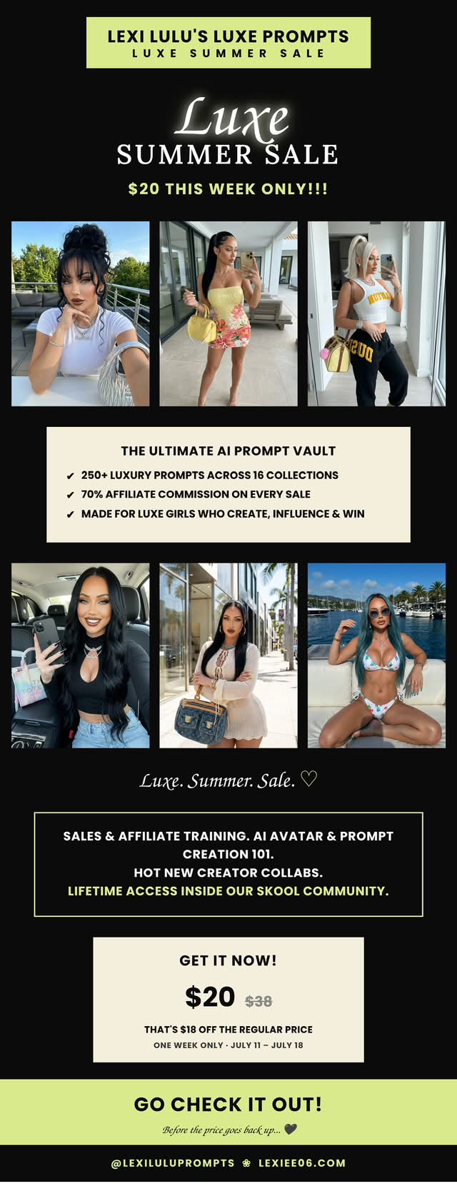 Lex’s Luxe AI Creations Facebook ad: Only 4 Days Left!