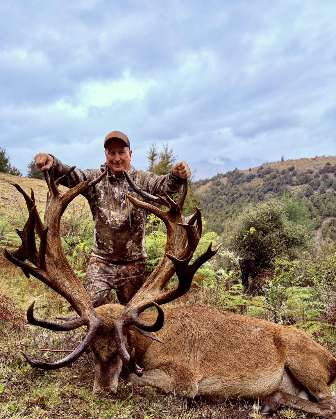 Southern Lakes Safaris Facebook ad: Darcy with his absolute beast of a RedStag.