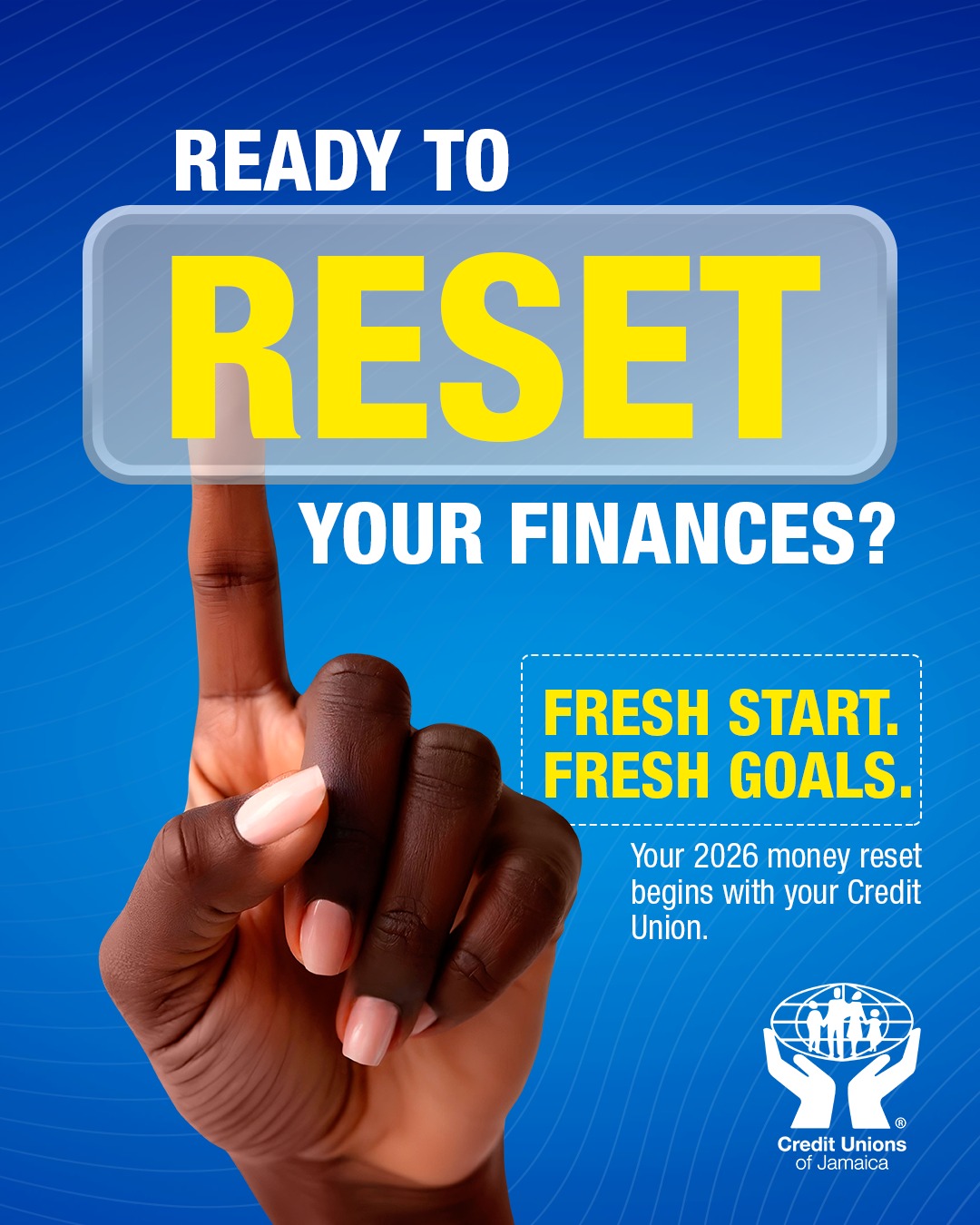 Credit Unions of Jamaica Facebook ad: Let's reset