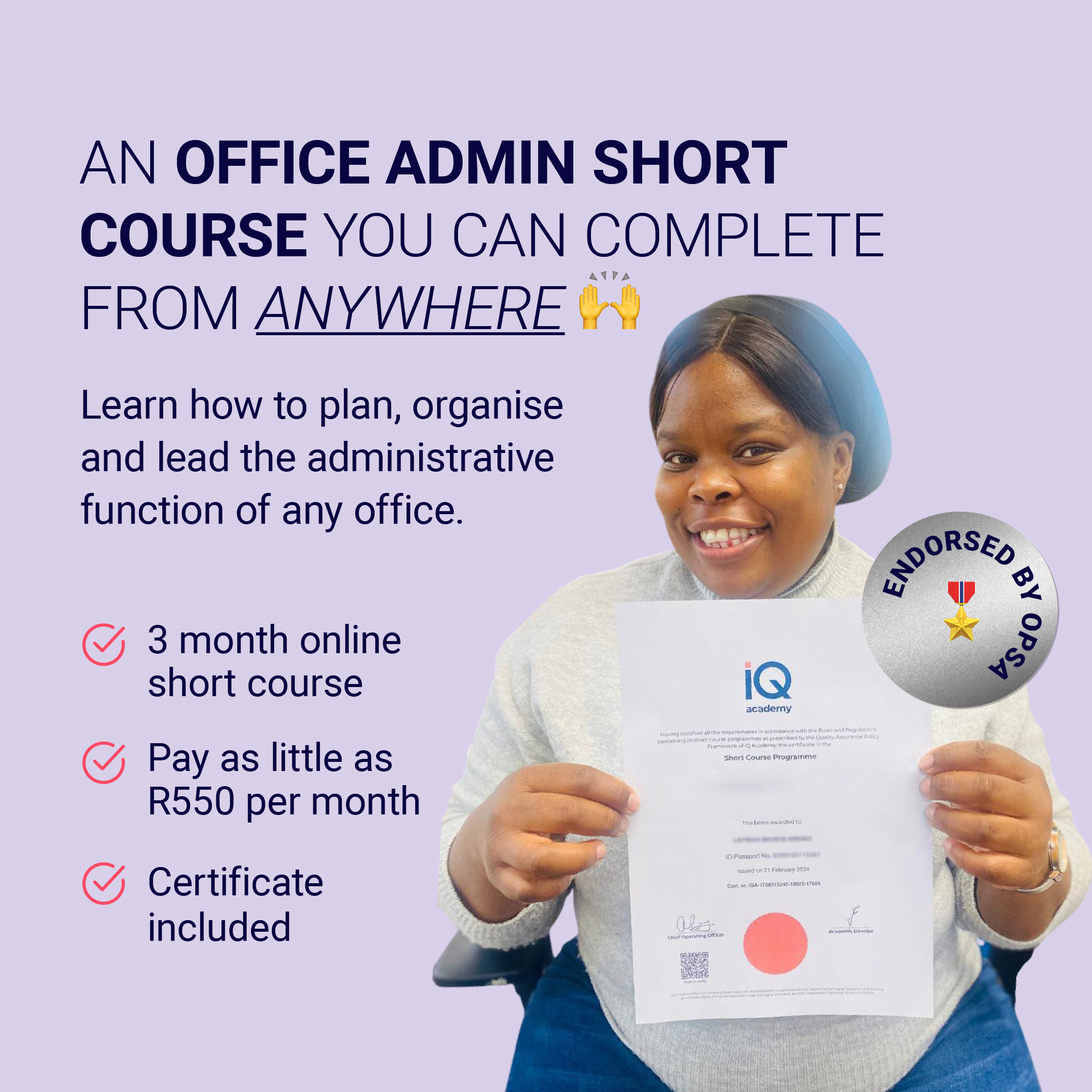 IQ Academy Facebook ad