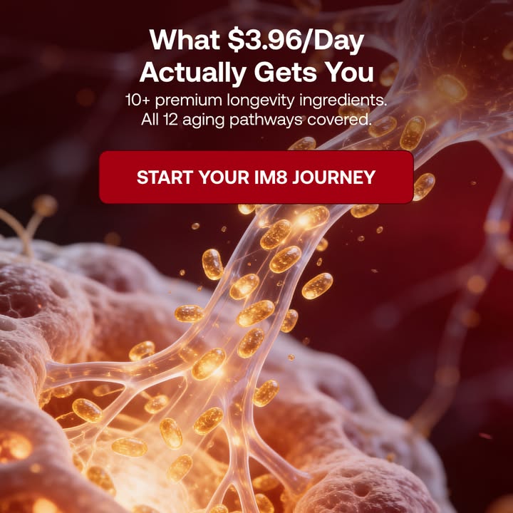 IM8 Global Facebook ad: Longevity Starts at the Cellular Level