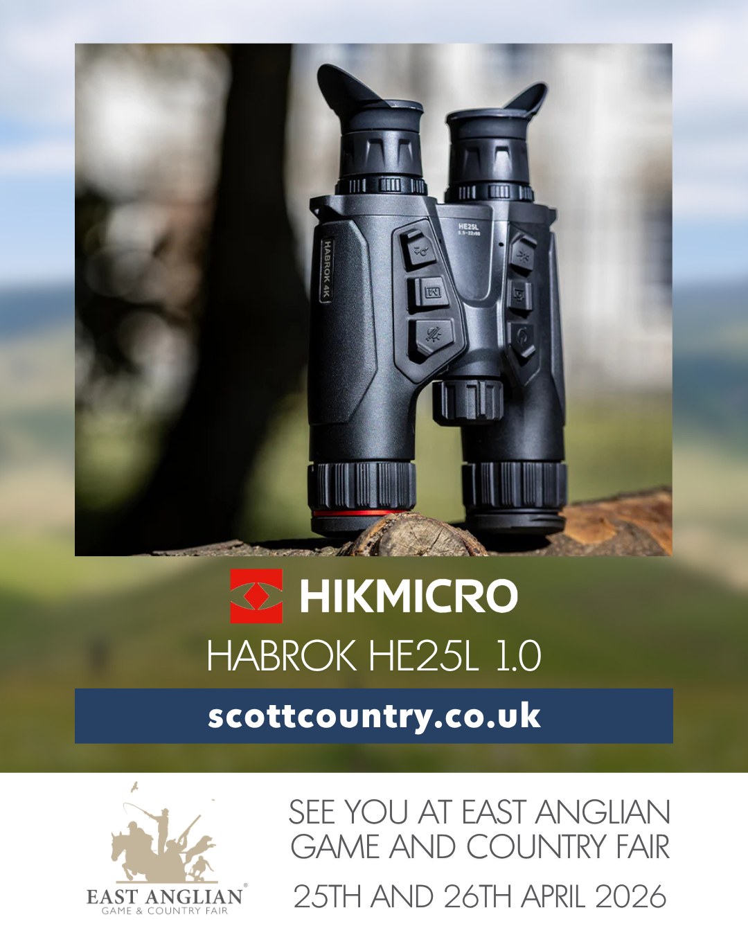 Scott Country International Facebook ad: HikMicro Habrok 4K HE25L Gen 1 Multispectral Thermal…