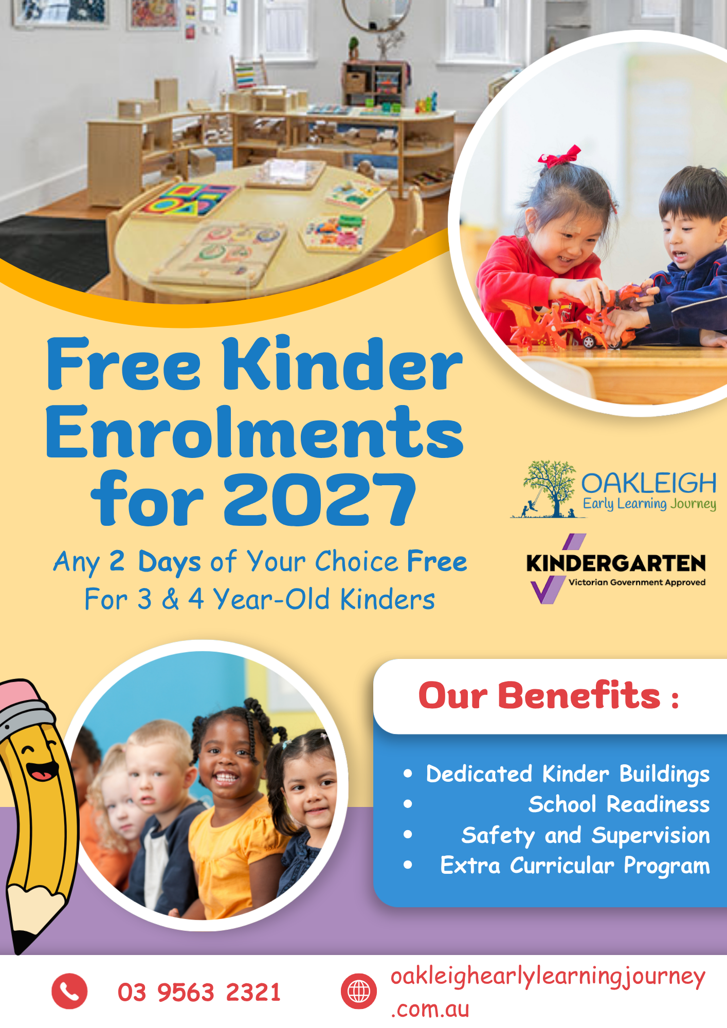 Oakleigh Early Learning Journey Facebook ad: Any 2 Days of Kinder Free
