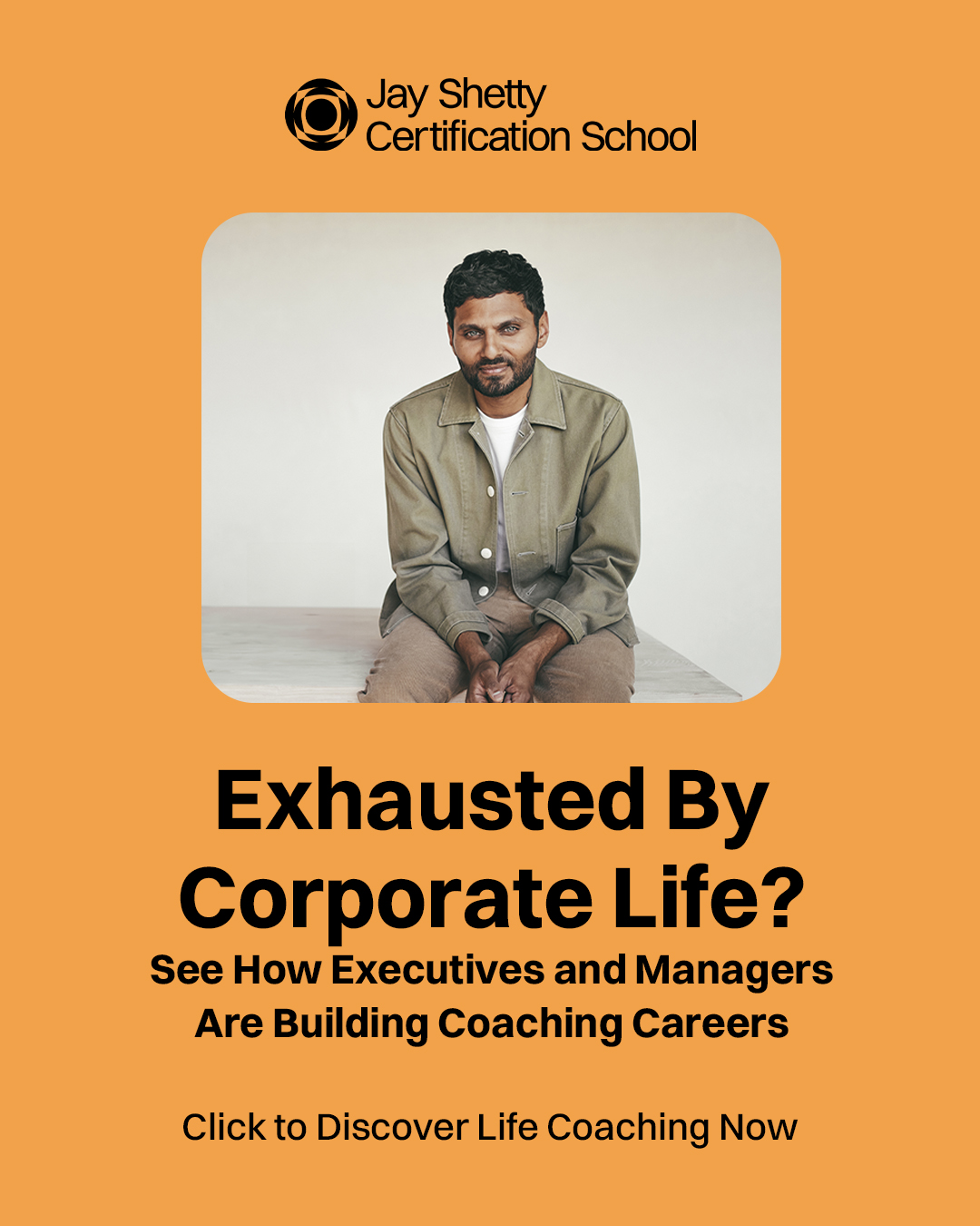 Jay Shetty Certification School Facebook ad