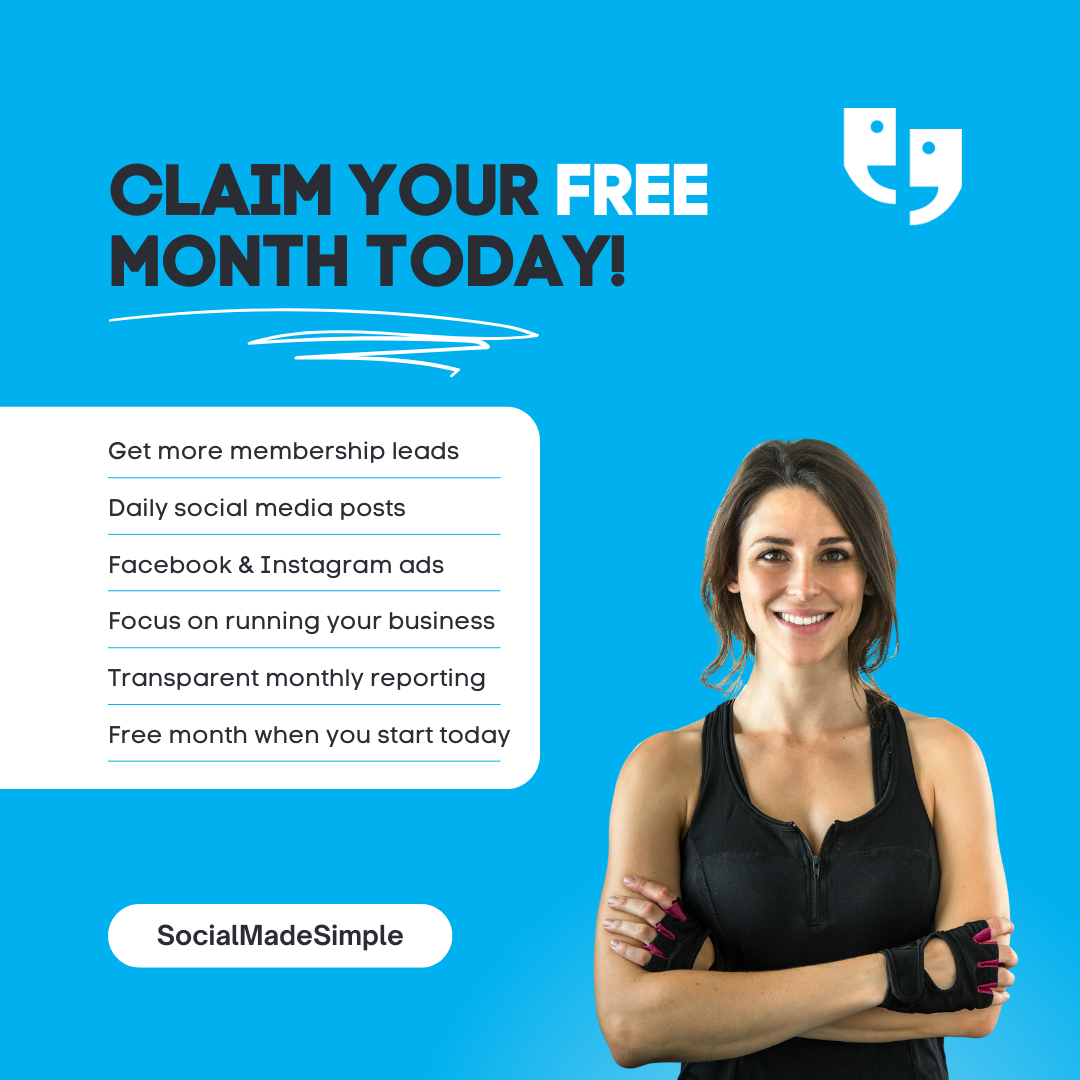 SocialMadeSimple Facebook ad: Gym Owners: Stop Chasing Leads.
