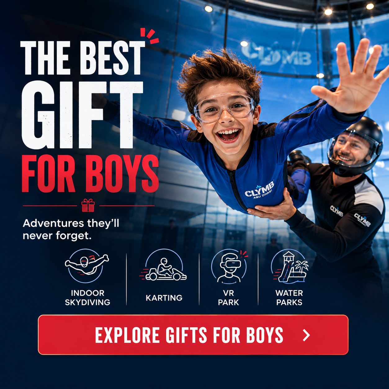 Wondergifts Facebook ad: Birthday Gifts Boys Remember