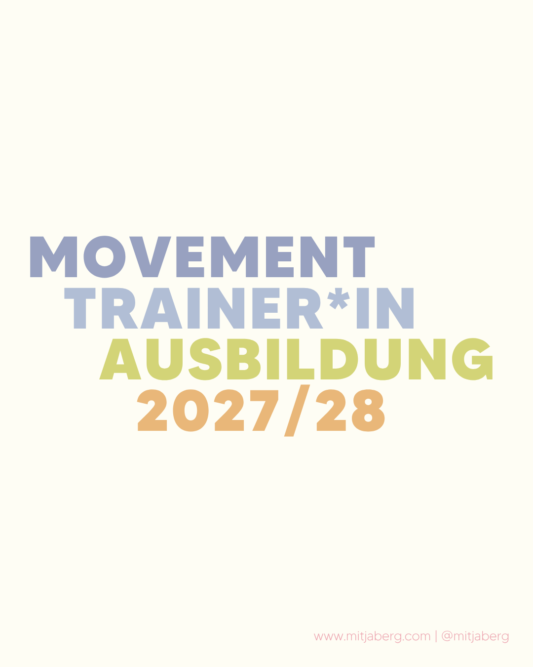 Mitja Berg - Movement Coaching Facebook ad: Movement Trainer*in Ausbildung 2027/2028