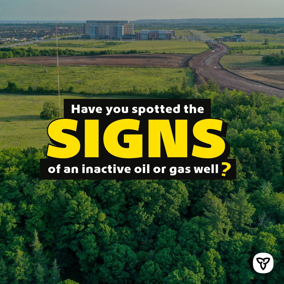 Ontario Ministry of Natural Resources Facebook ad: Oil or gas wells can pose risks to…