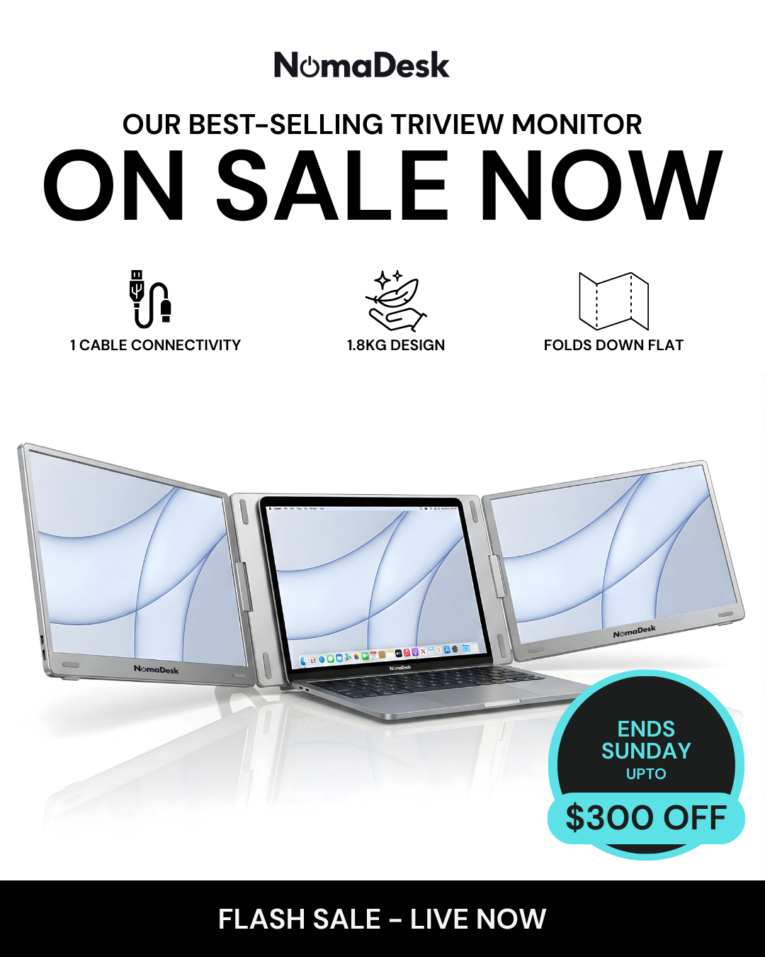 The NomaDesk Facebook ad: Increase Your Productivity