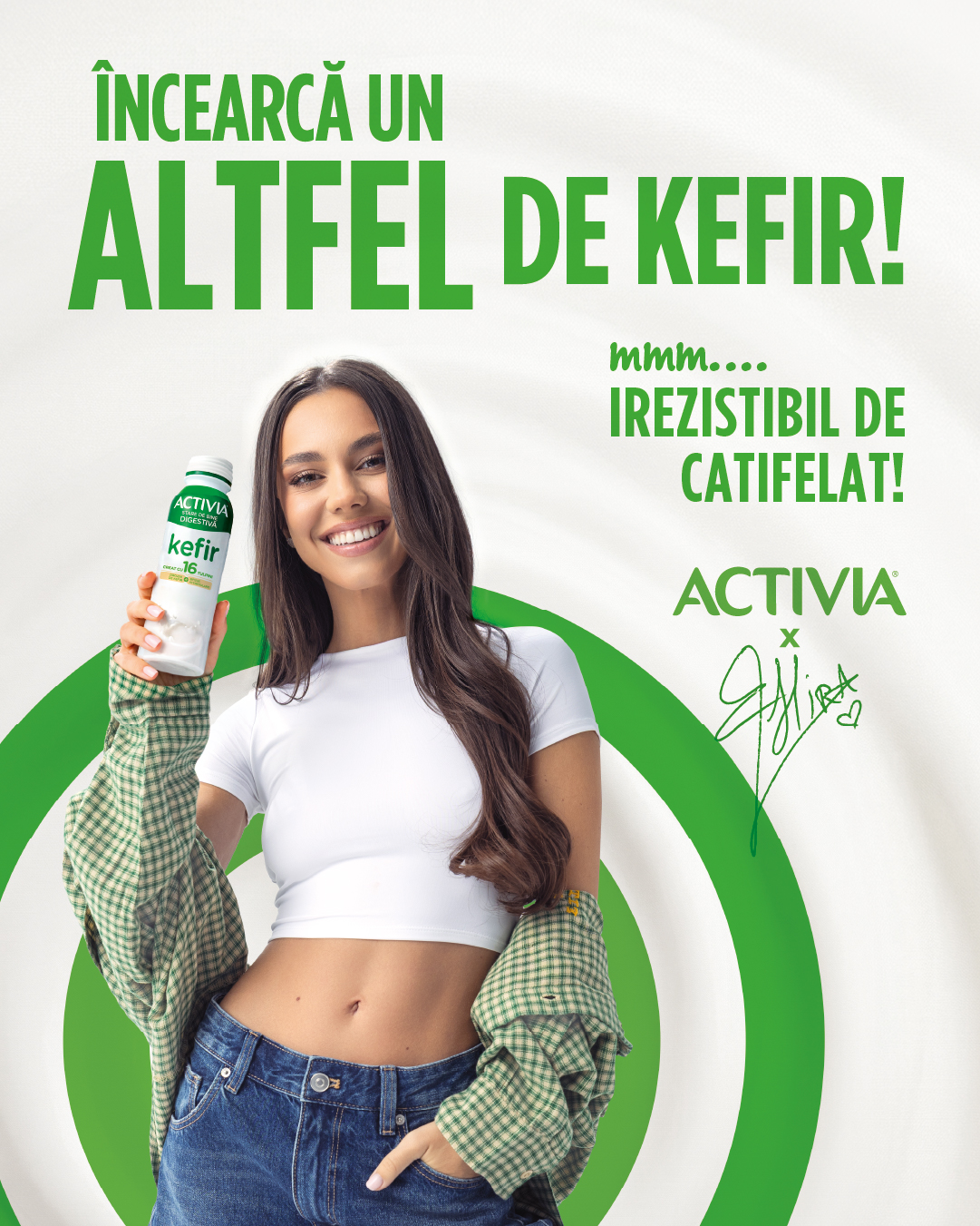 Activia Facebook ad: Descoperă toate aromele Activia Kefir!