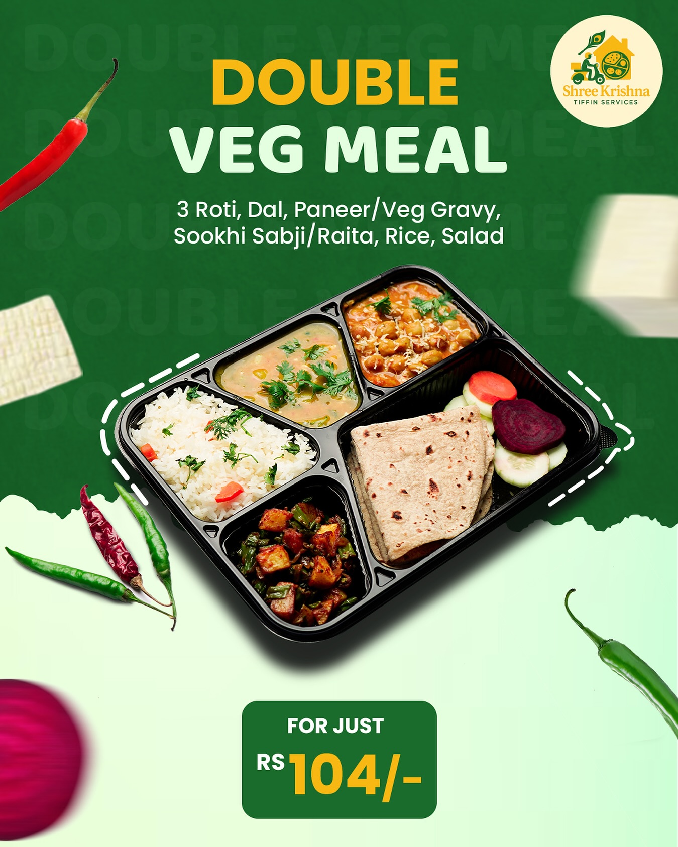 shree krishna tiffin service  Facebook ad