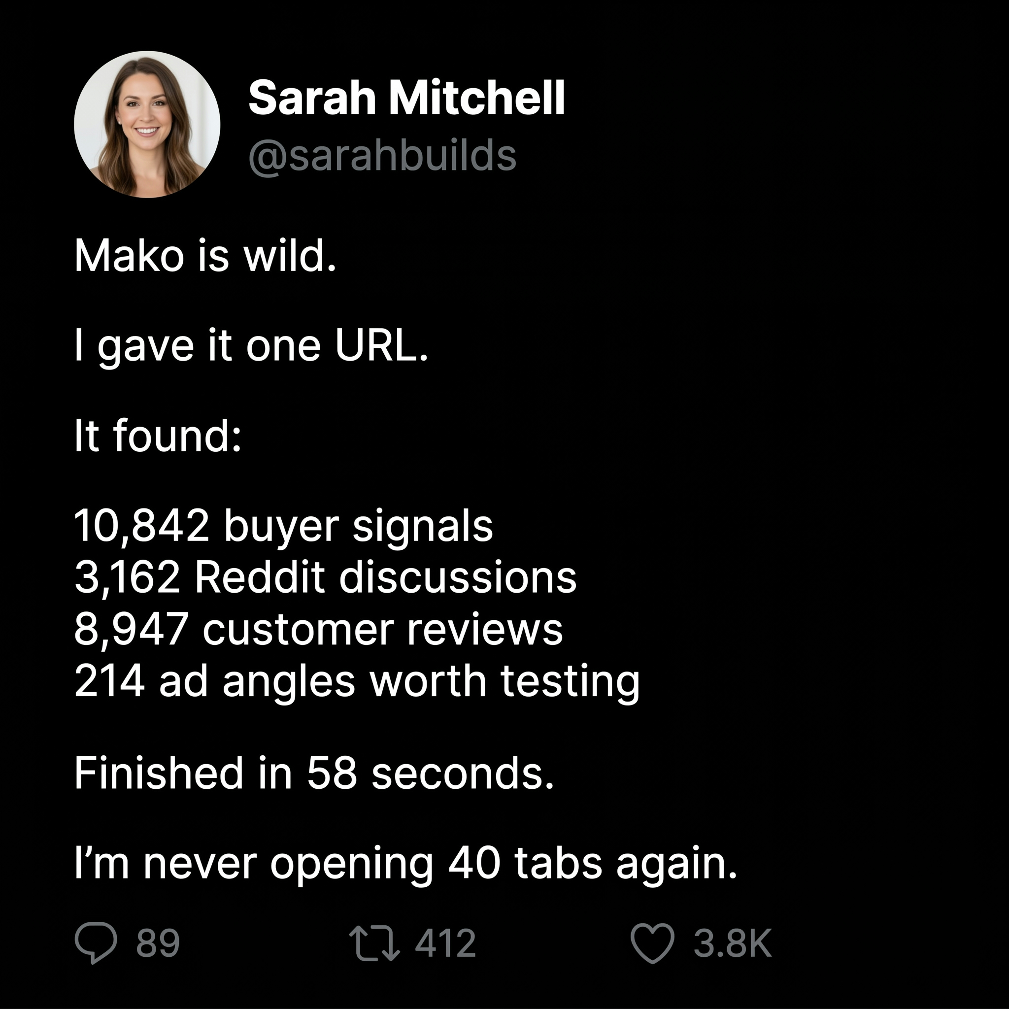TryMako Facebook ad