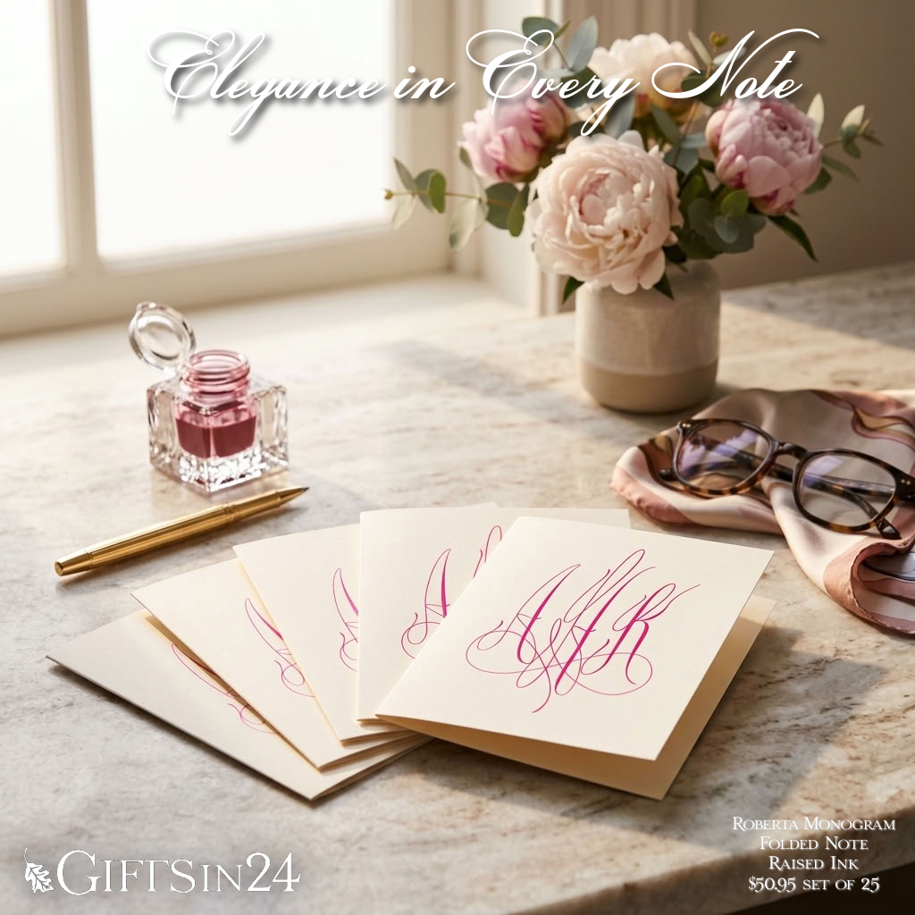 Gifts in 24 - Personalized Stationery and Custom Printed Gifts Facebook ad: 15% Off Roberta Monogram Notes