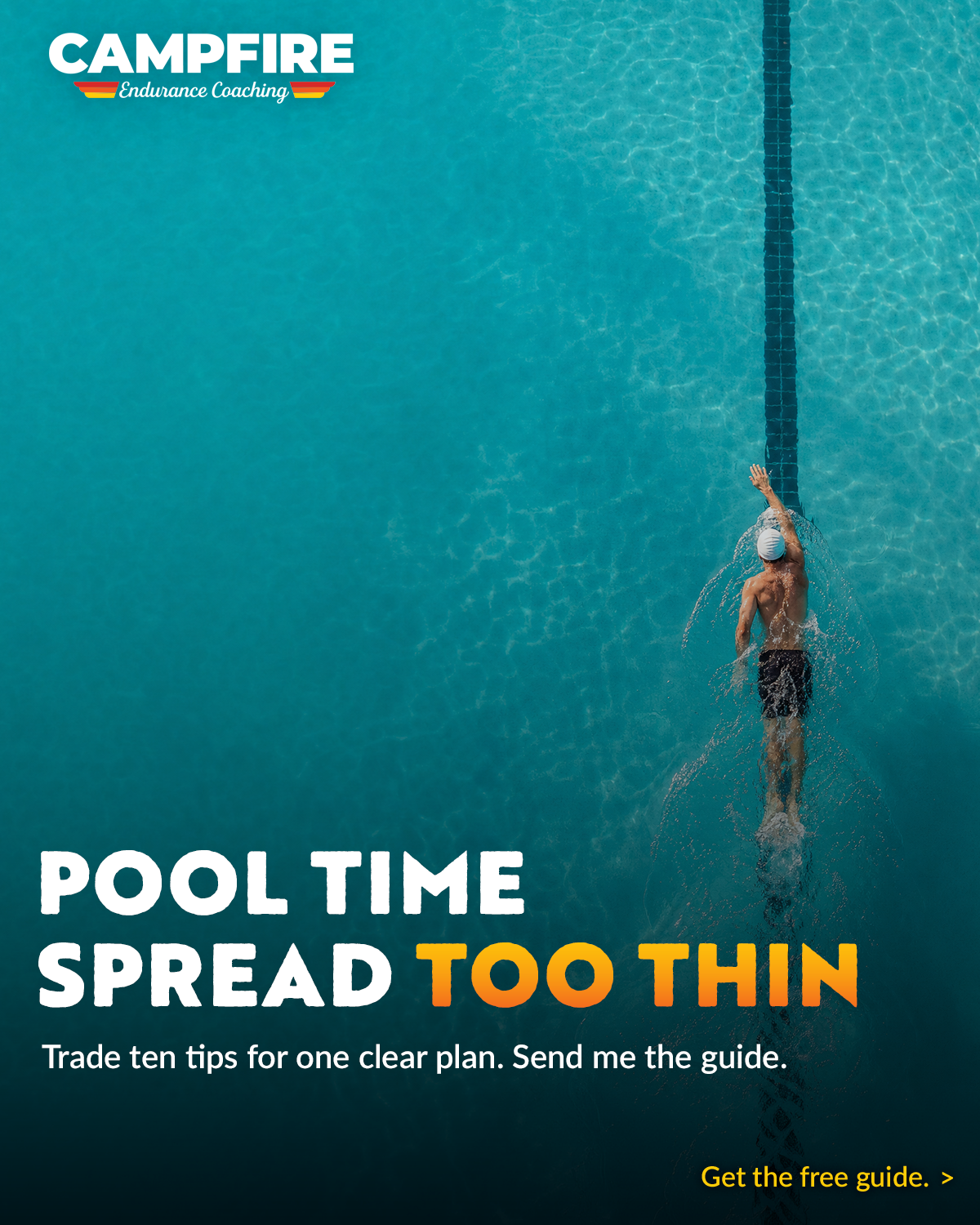 Campfire Endurance Coaching Facebook ad: Fix One Thing In Your Swim, Not Ten