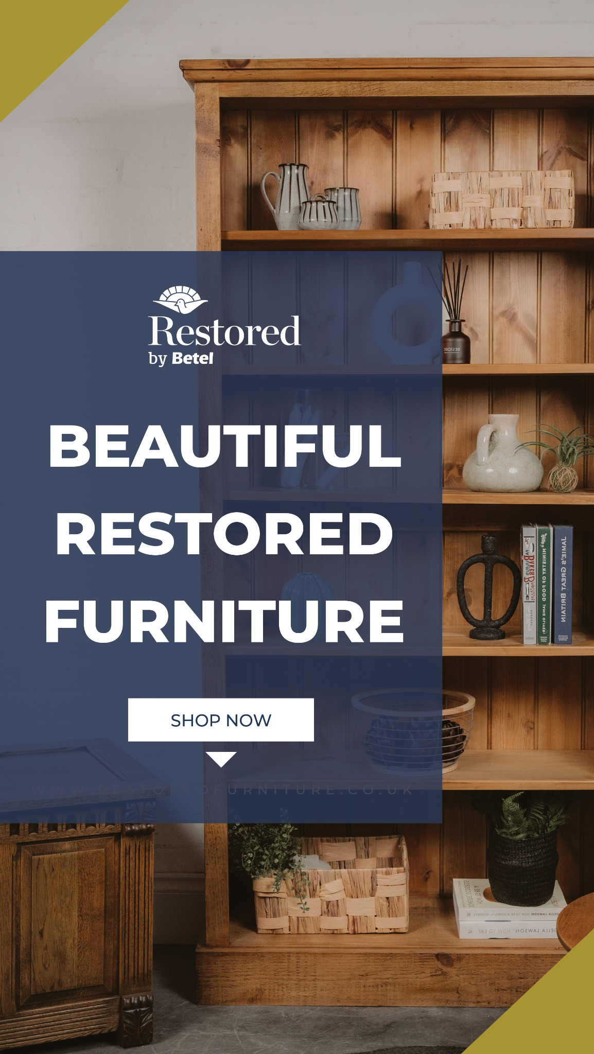 Restored Furniture Facebook ad: Restored specialises in antique, vintage, painted and retro…