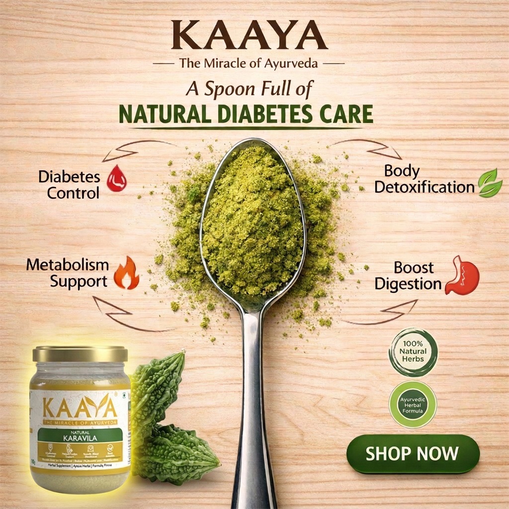Kaaya Ayurveda Facebook ad: Reverse Diabetes Naturally with Kaaya Karavila Powder