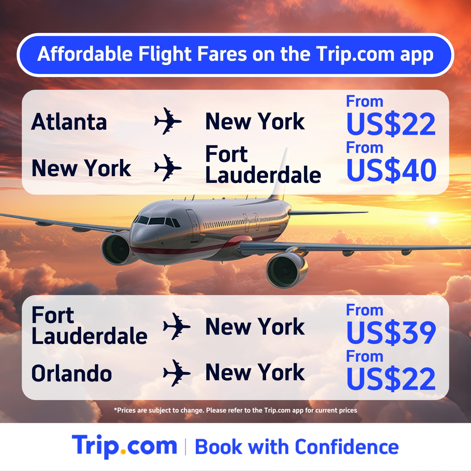 Trip.com Facebook ad