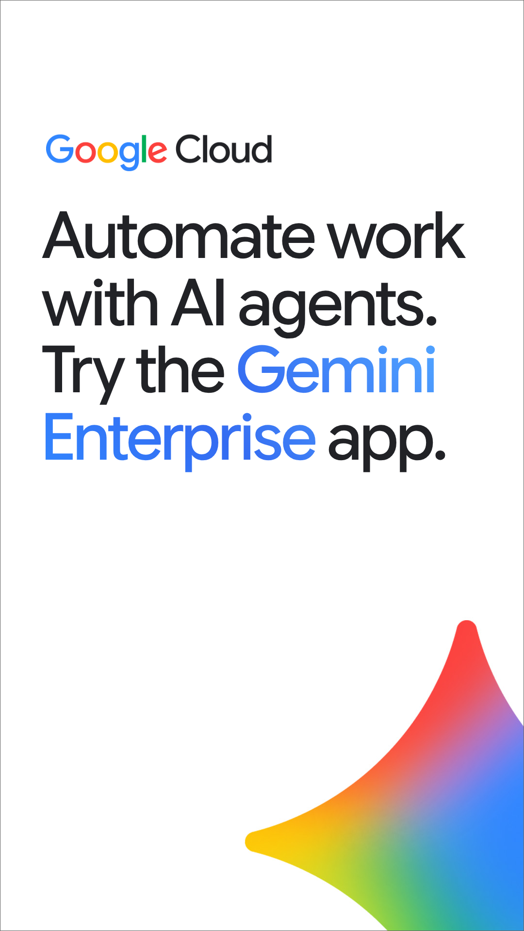 Google Cloud Facebook ad