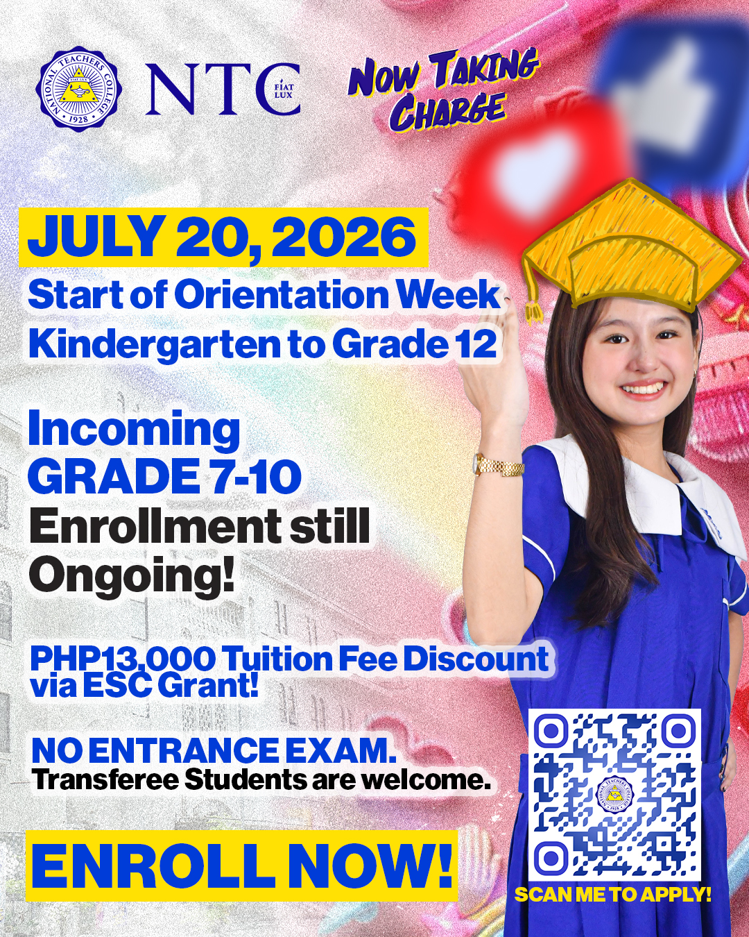 National Teachers College Facebook ad