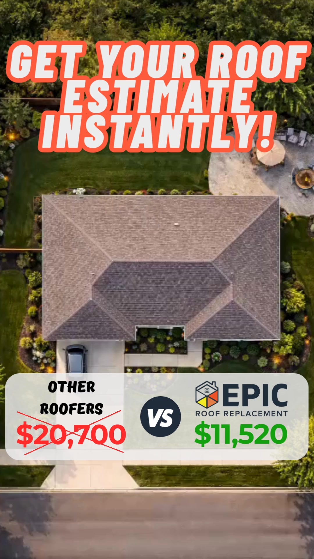 Epic Roof Replacement Facebook ad