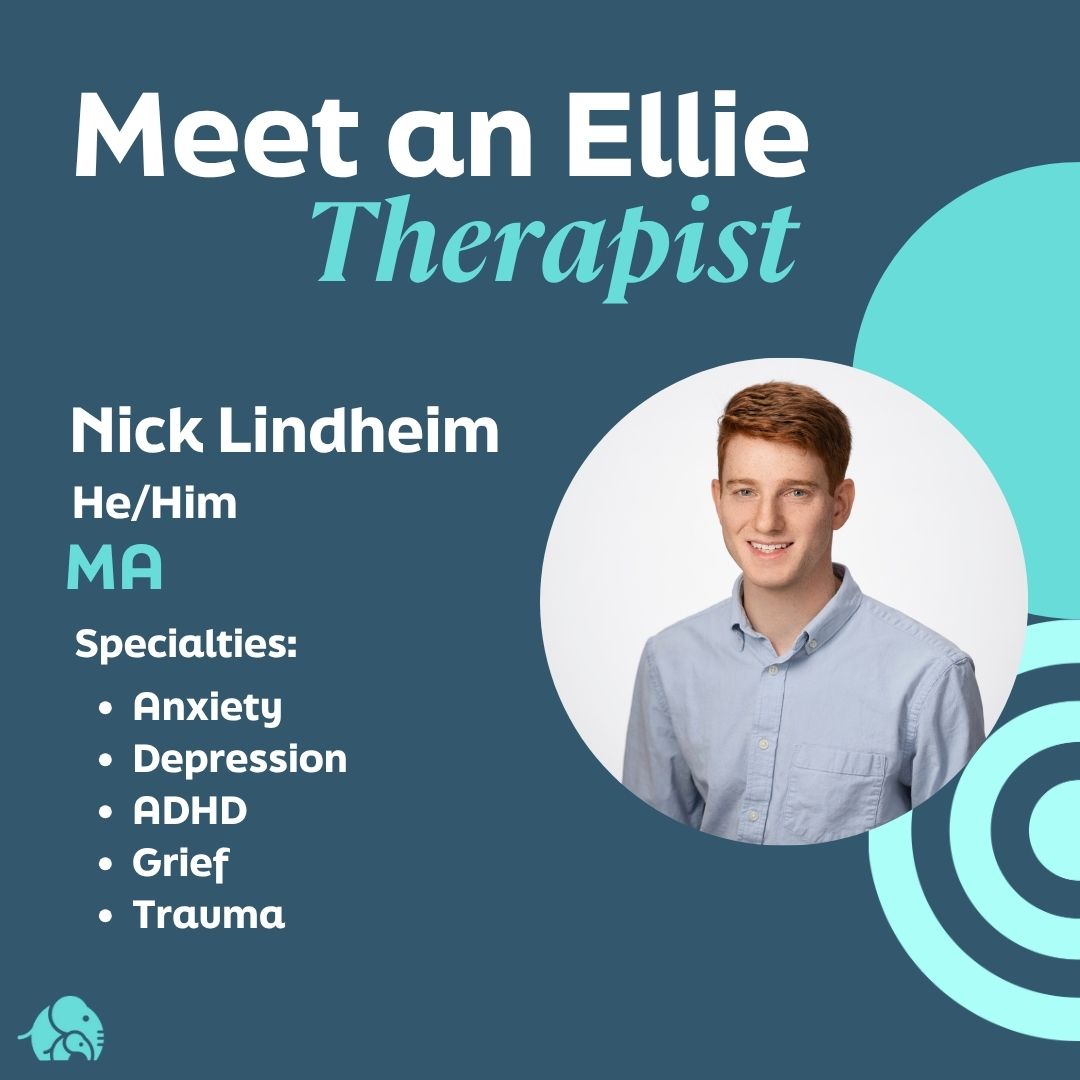 Ellie Mental Health - Newton, MA Facebook ad: Nick Lindheim, Pre-Licensed Professional, Newton, MA…
