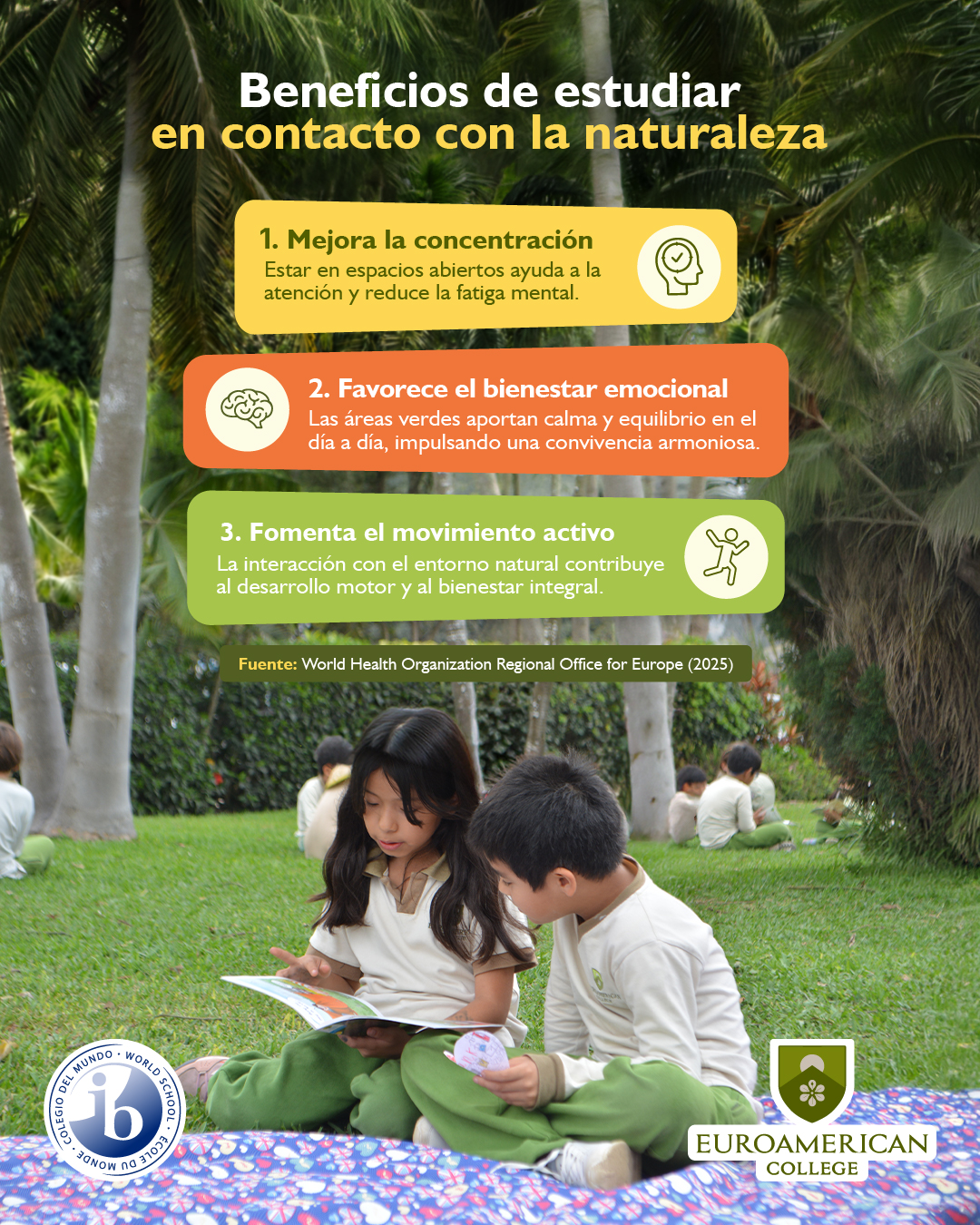 Euroamerican College Facebook ad: En el aprendizaje también se nutre del entorno…