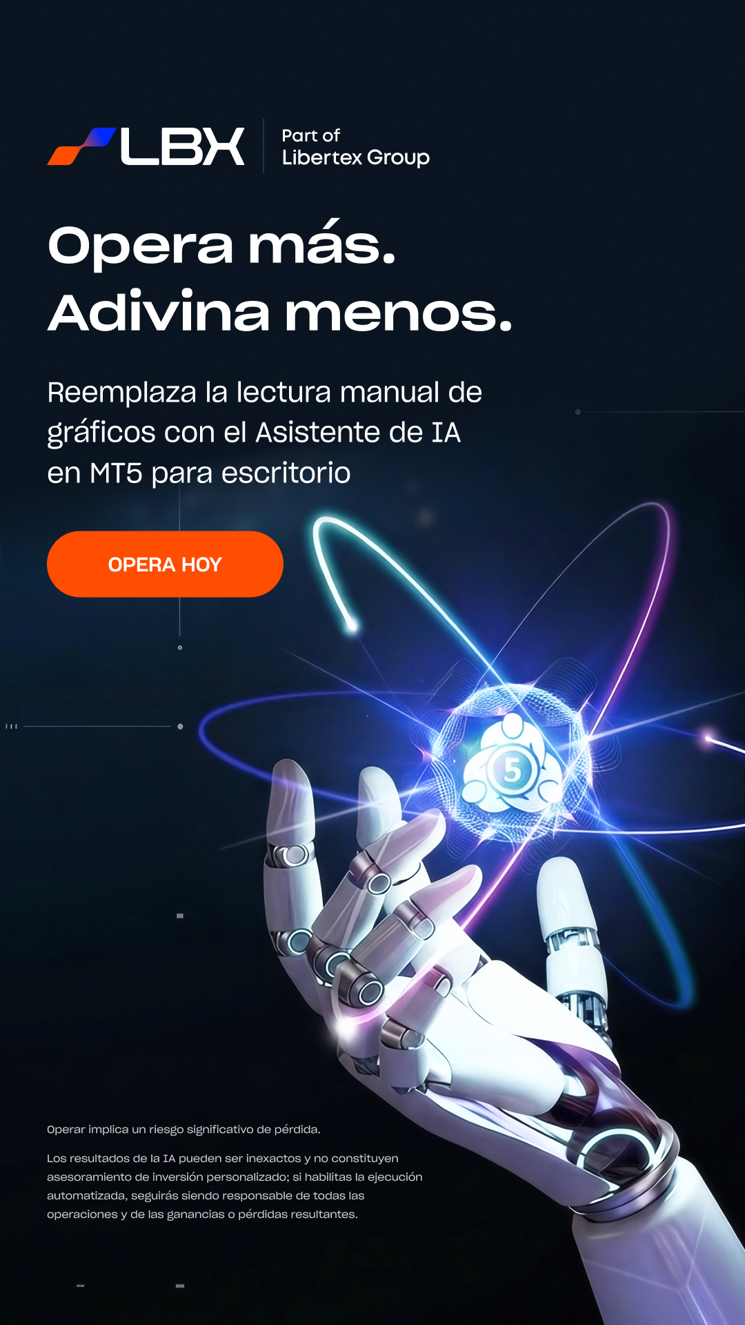 LBX Latin America Facebook ad: Trading con IA en MT5