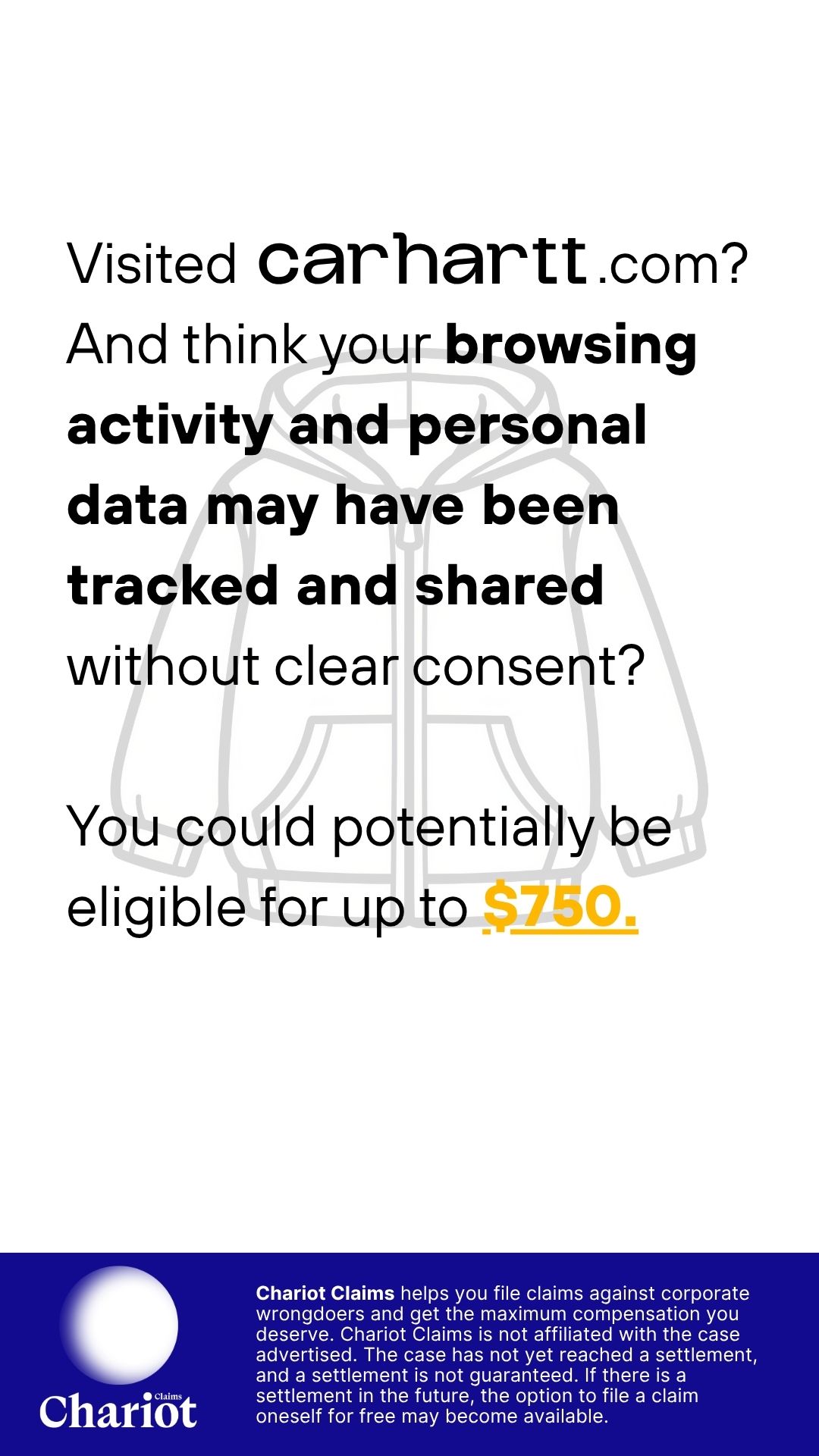Chariot Claims - formerly ClaimClam Facebook ad