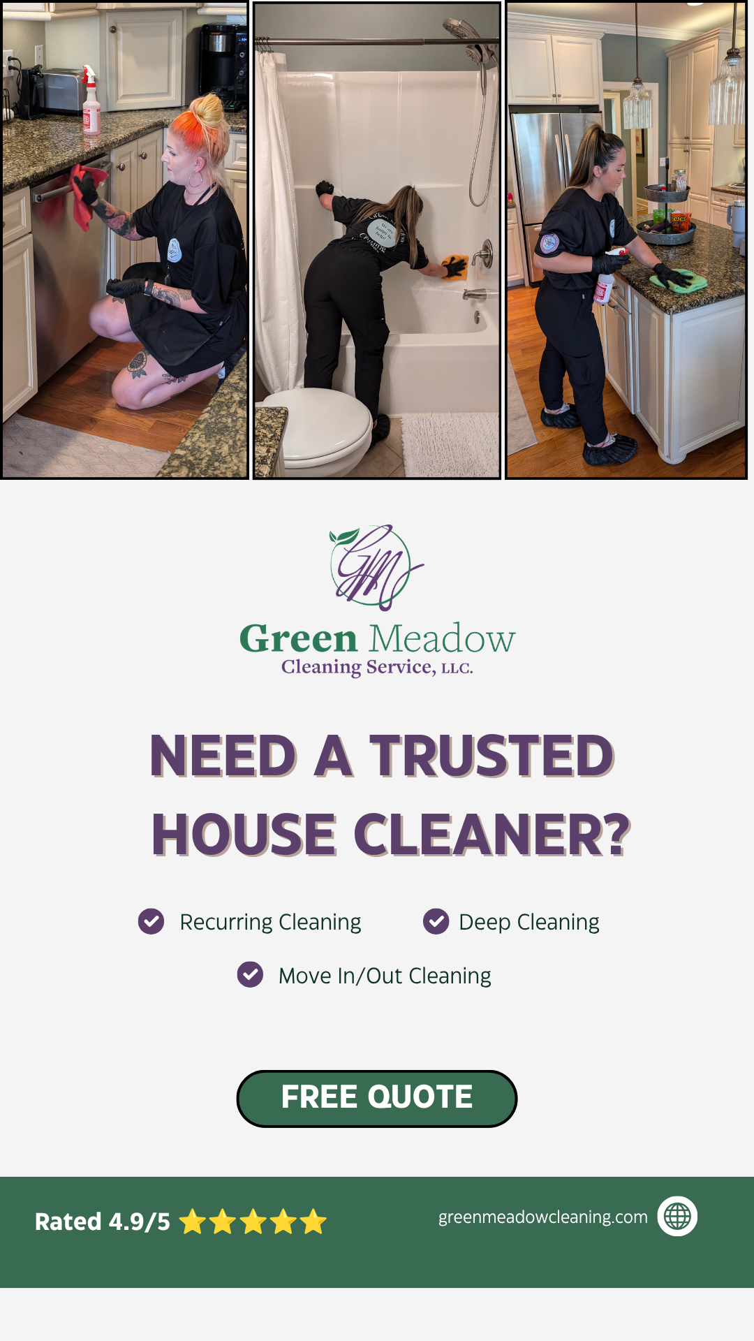 Green Meadow Cleaning Services Facebook ad