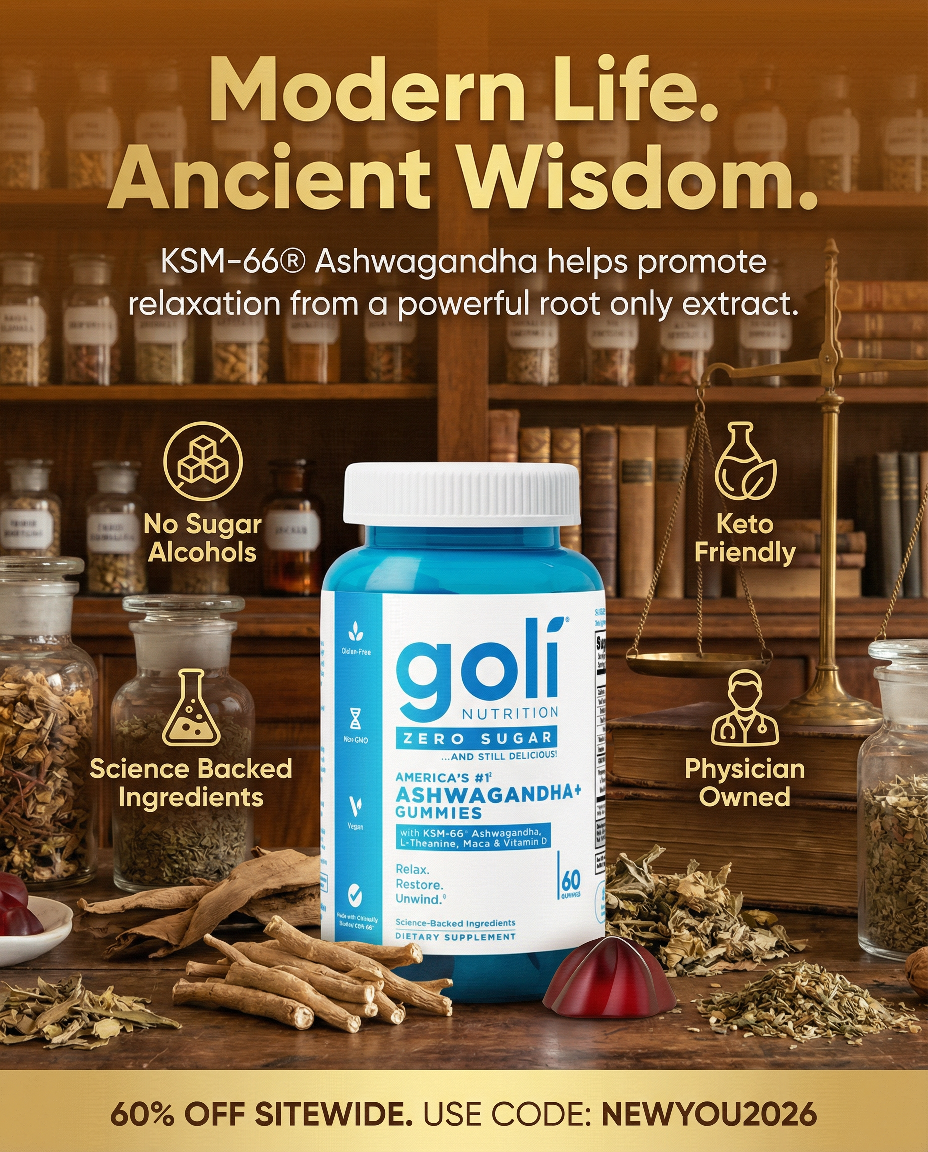 Goli Facebook ad: CODE: NEWYOU2026 - 60% OFF! Buy a Bundle Now! Free Shipping