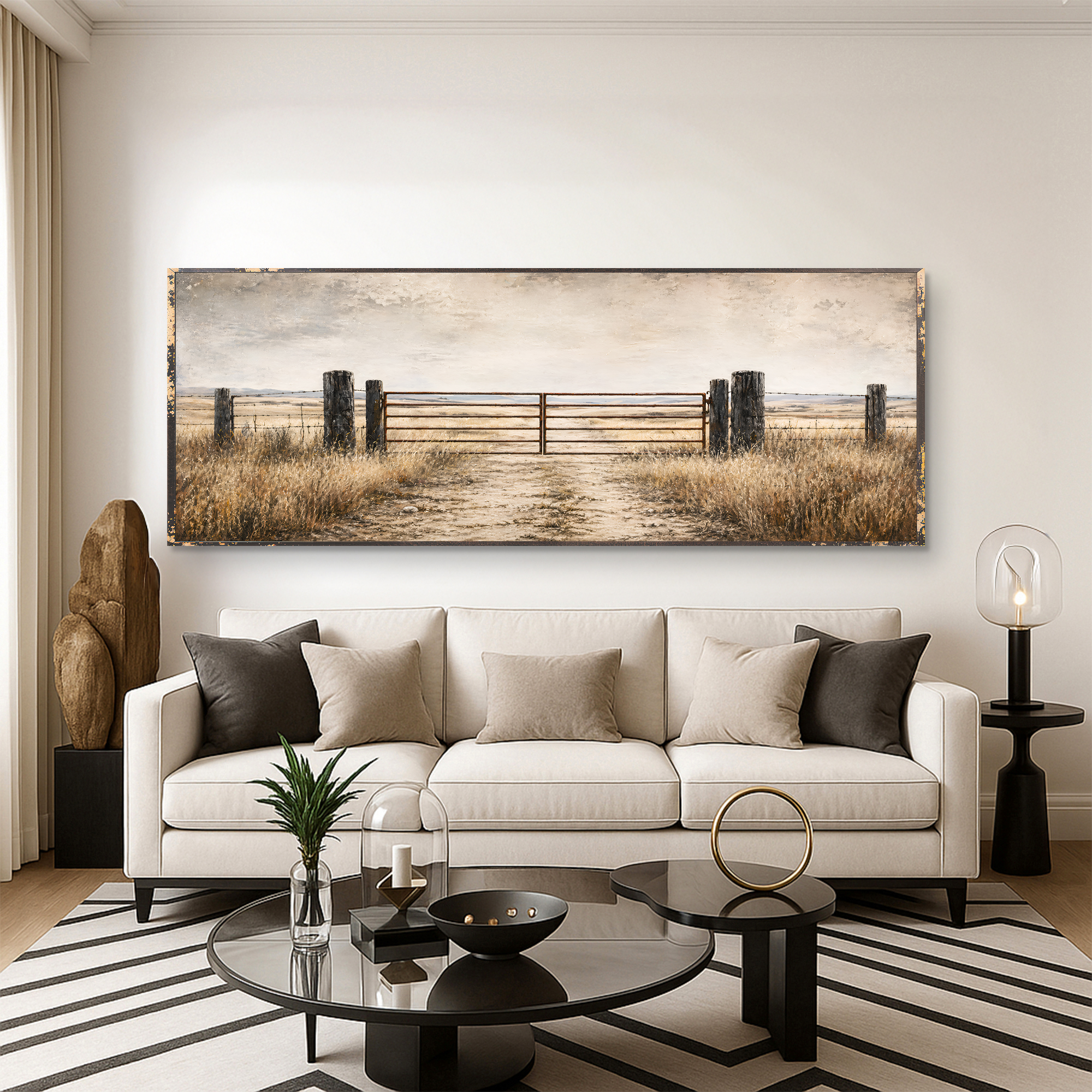 Tailored Canvases - Personalized Art Facebook ad: Rustic Ranch Gate