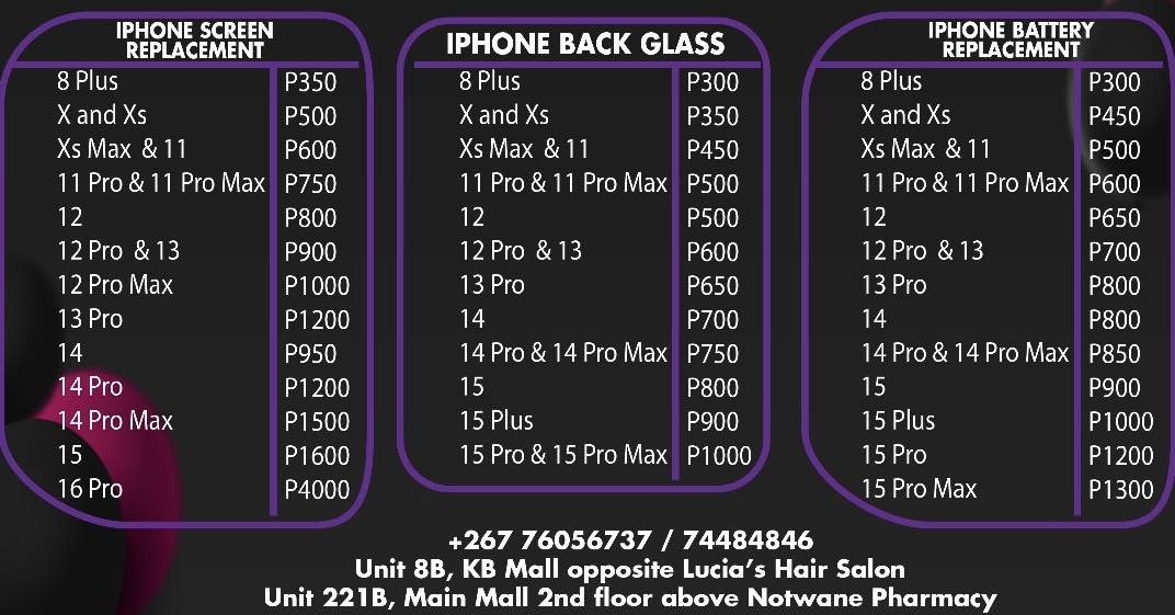 Modit Connect Facebook ad: For all your iPhone repair services