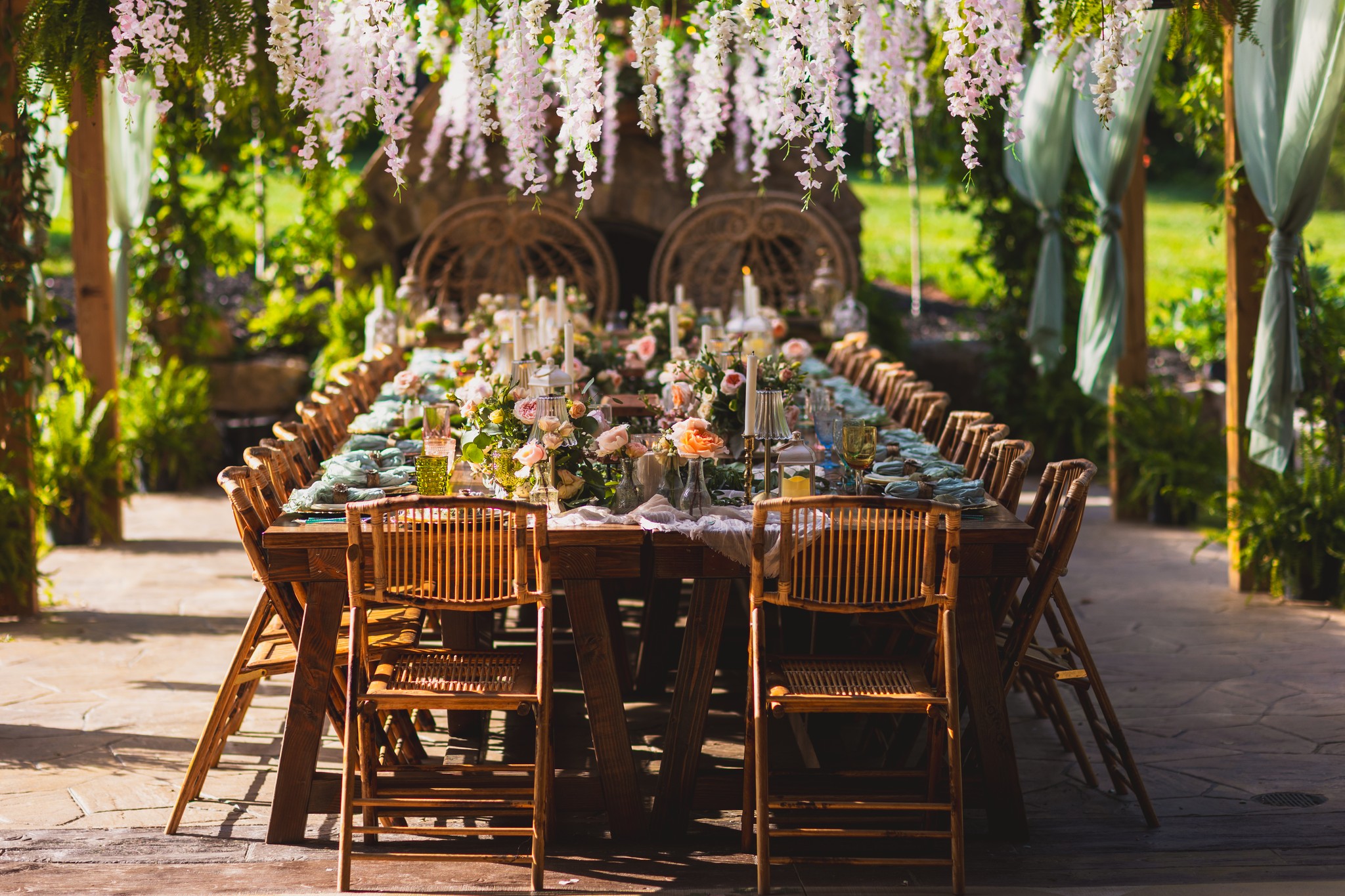 Vaughan House Micro-Weddings Facebook ad: Cottagecore reception styling.
