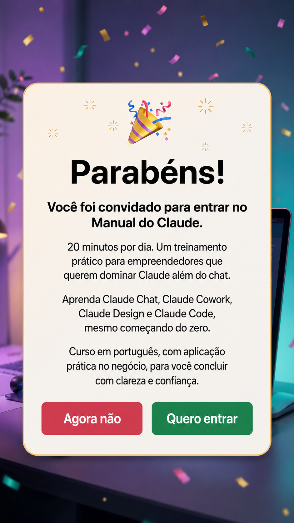 Mariana Torres Facebook ad: O Claude tem 4 frentes. Você usa 1.