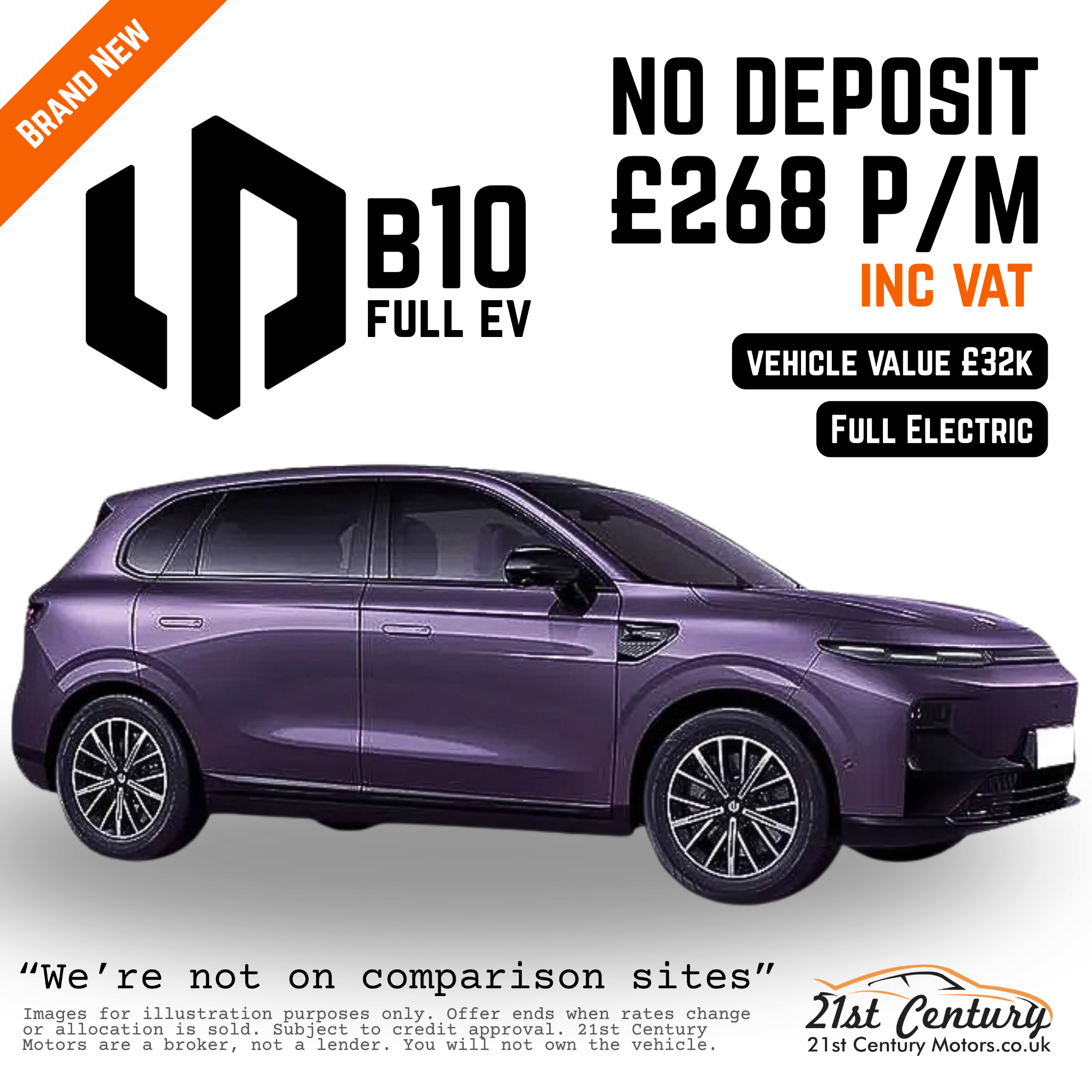 21st Century Motors - Car & Van Leasing Facebook ad: No deposit £268 pcm