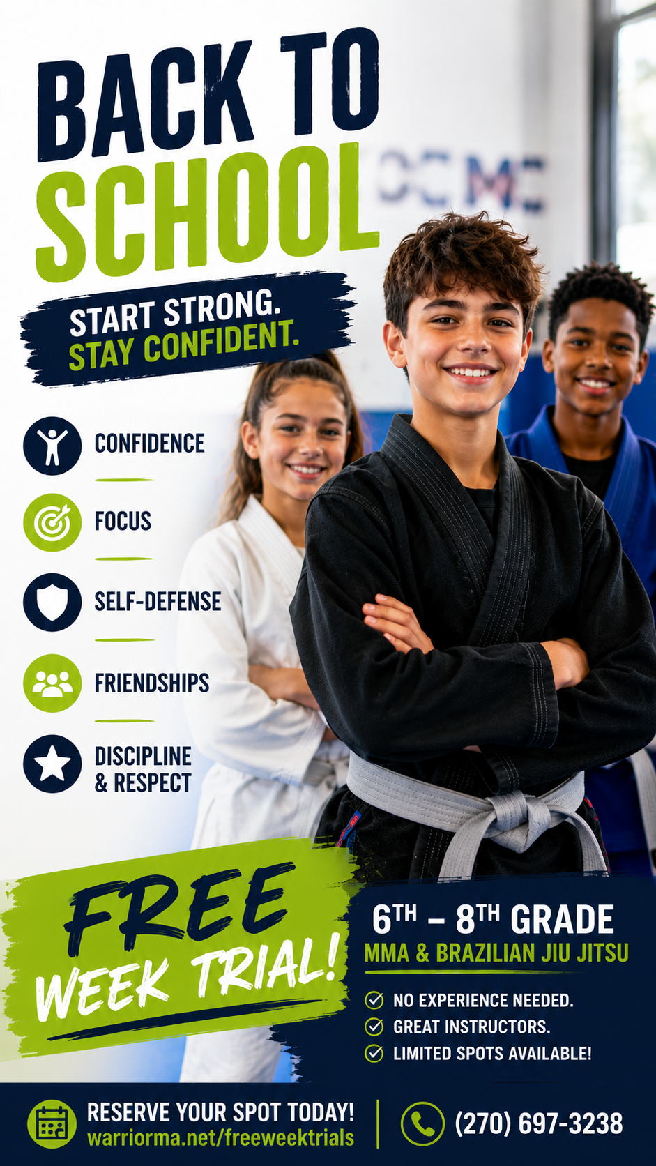 Warrior Academy Facebook ad