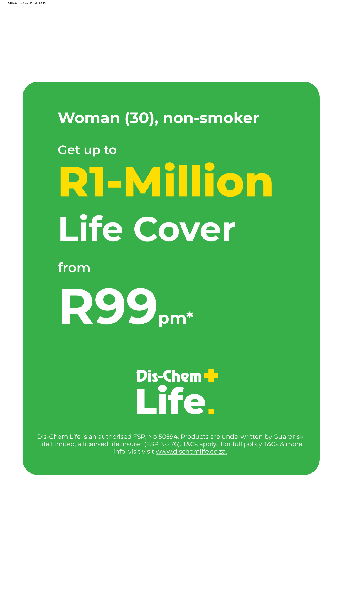 Dis-Chem Life Facebook ad