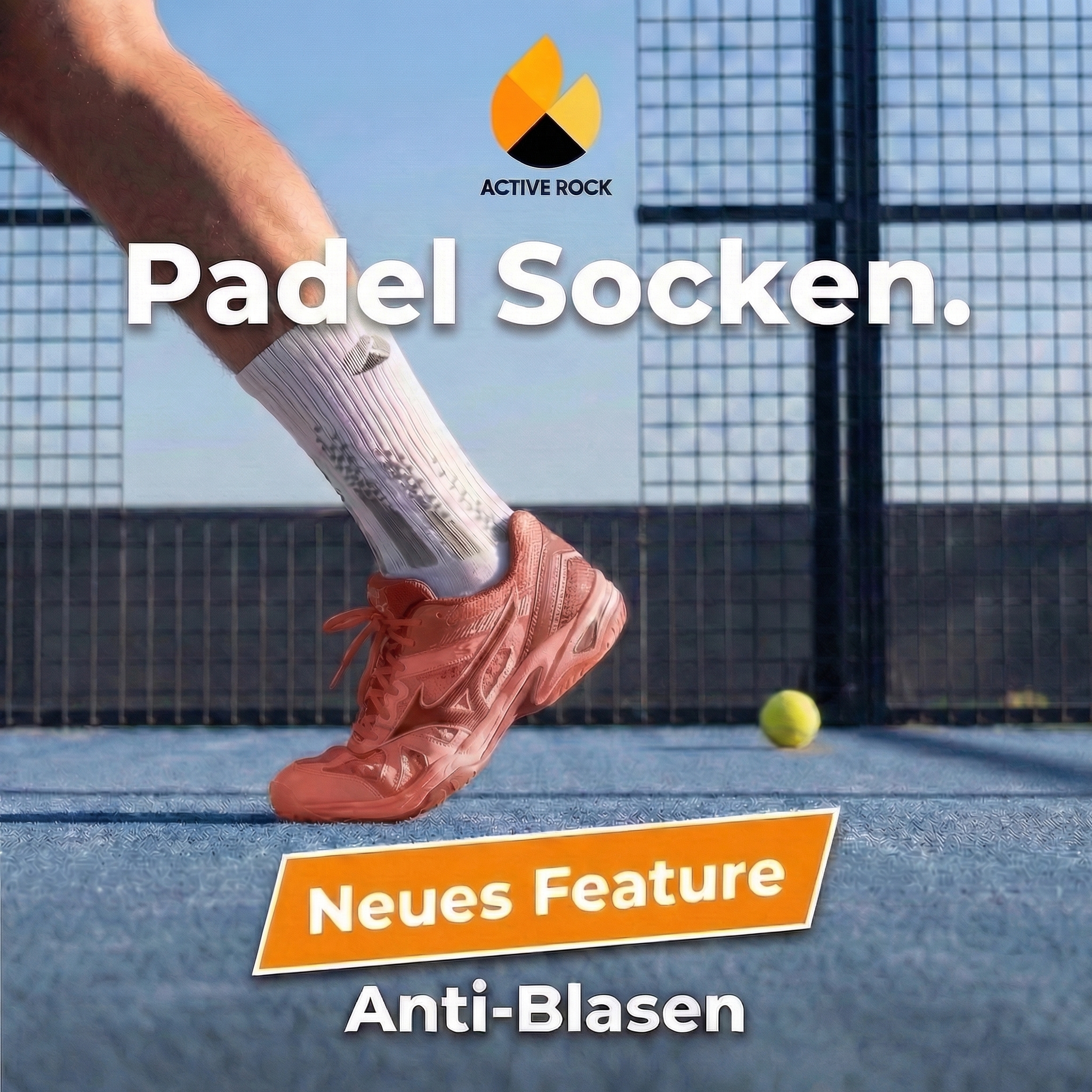 Active Rock Facebook ad: Nie wieder Blasen beim Padel!
