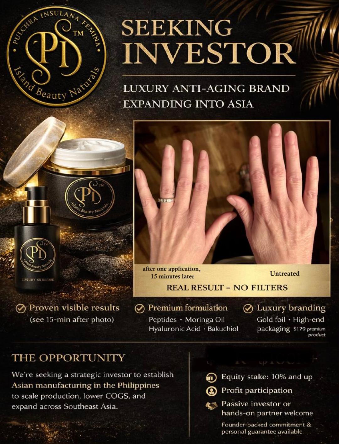 Island Beauty Naturals Facebook ad: Interested parties please contact us here or email…