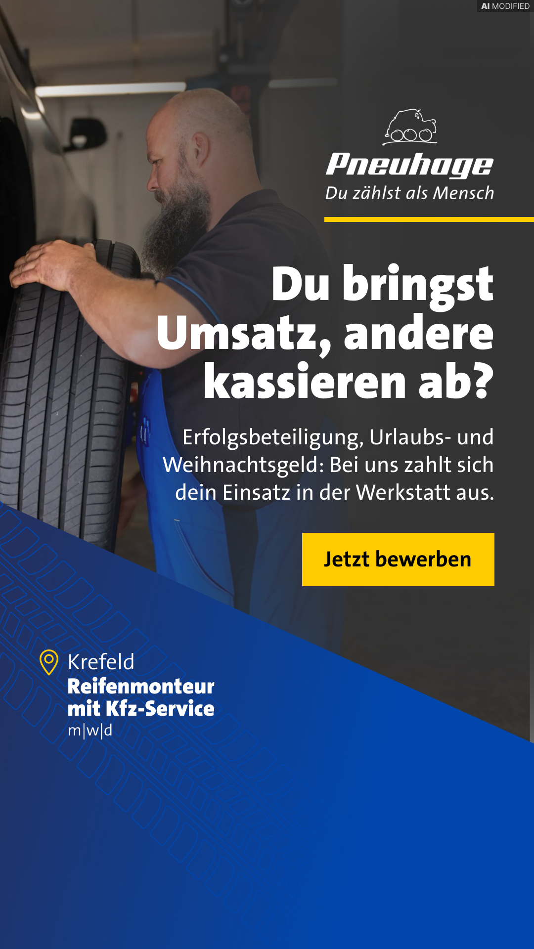 Pneuhage Karriere Facebook ad from Aug 17, 2026