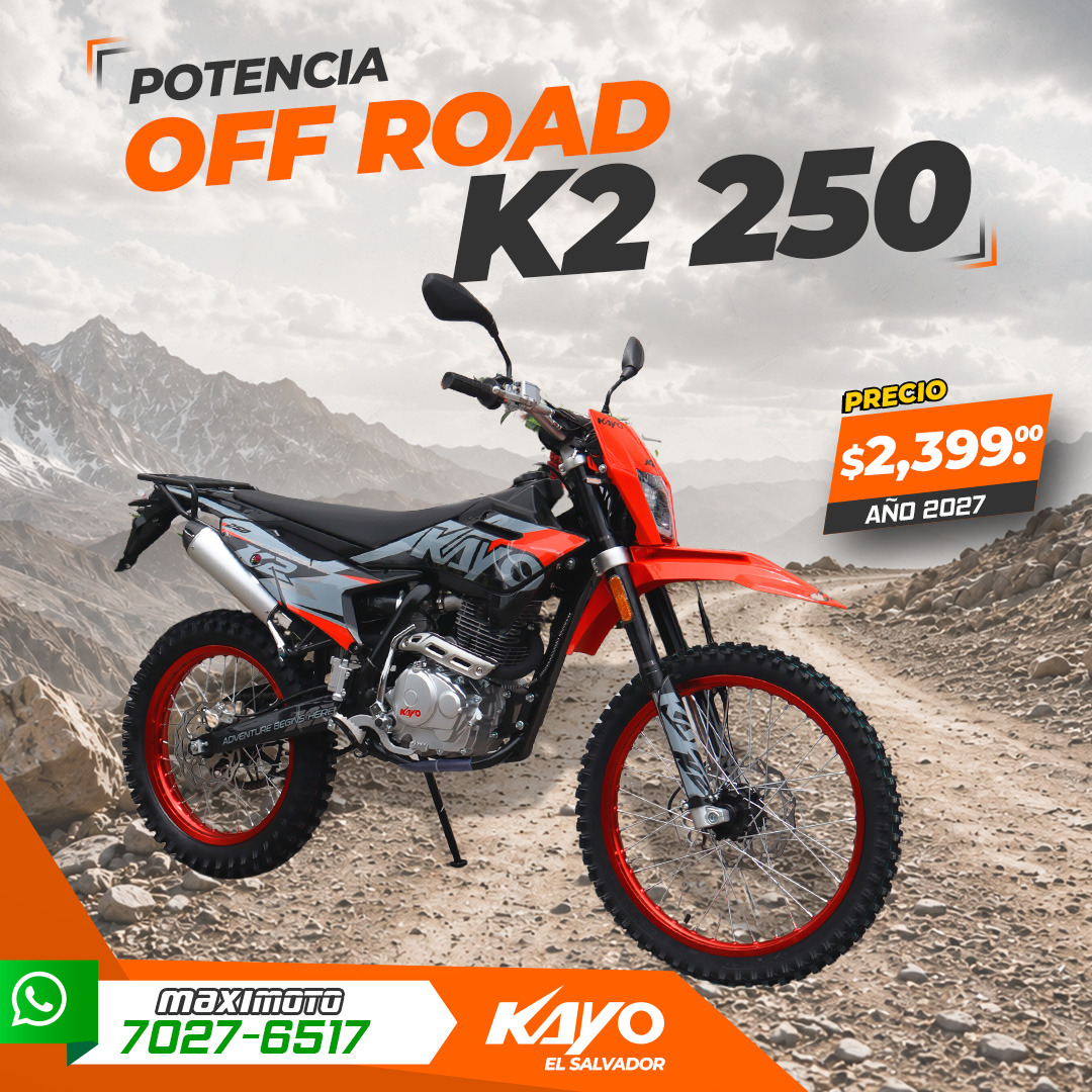 KAYO MOTO El Salvador Facebook ad: ¡La adrenalina comienza con Kayo!
