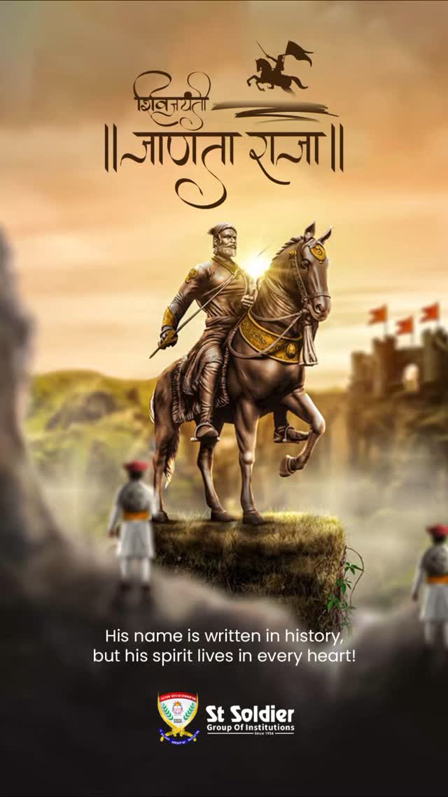 St Soldier Group of Institutions Facebook ad: May the courage and wisdom of Chhatrapati Shivaji…