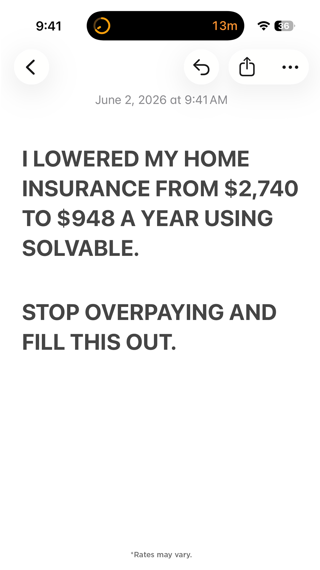 Solvable Facebook ad