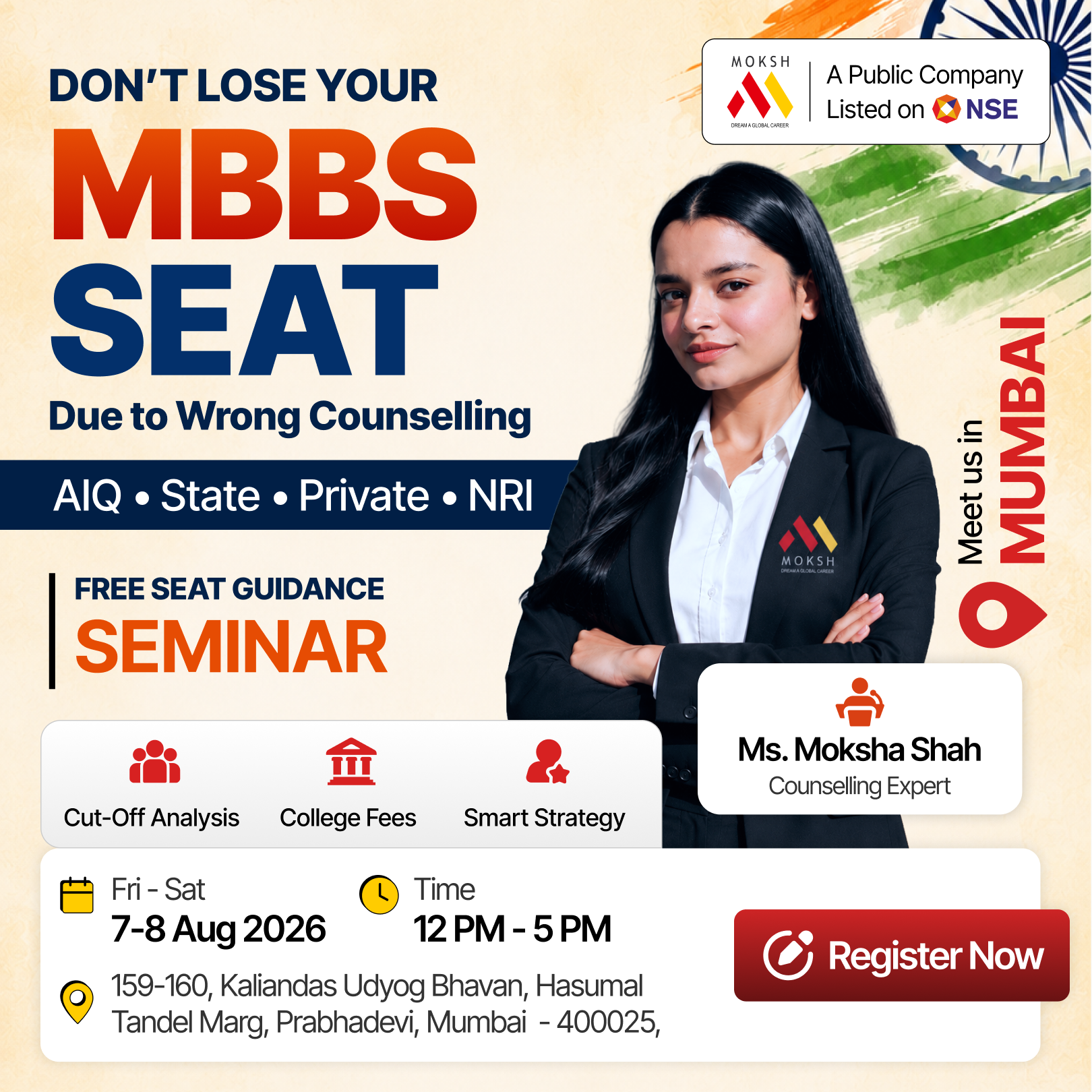 MOKSH Career Planner Facebook ad from Jul 31, 2026