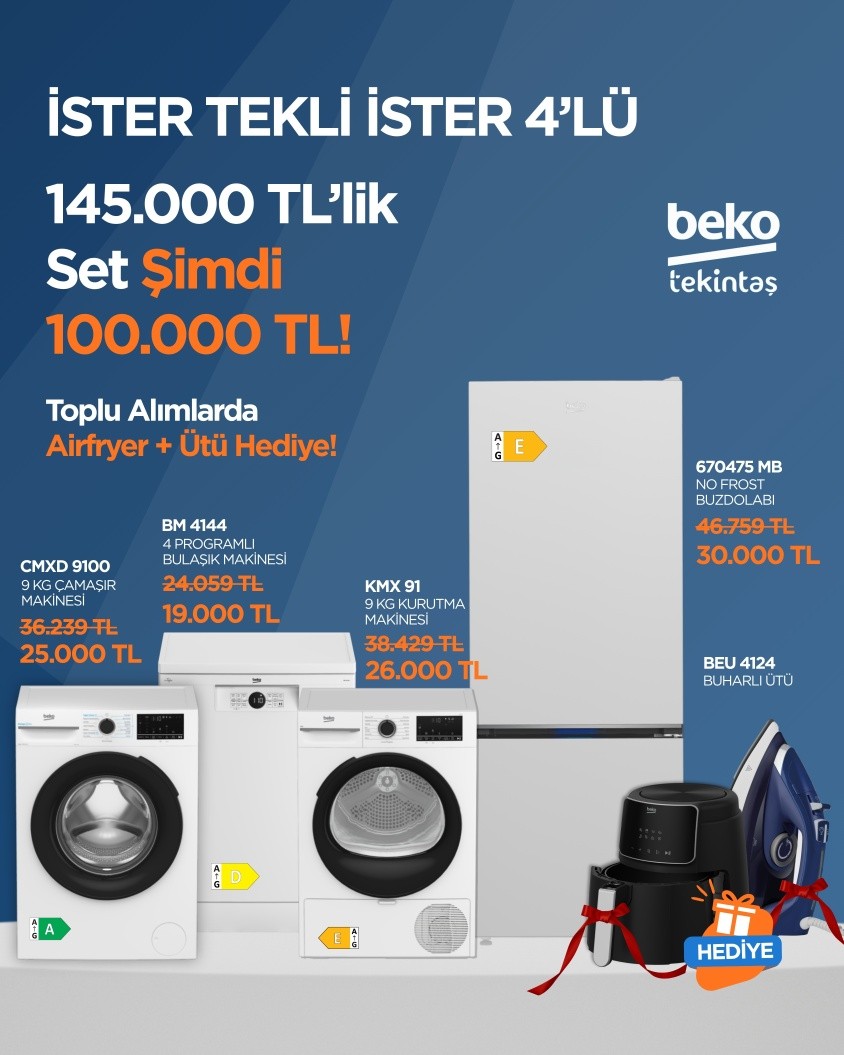 Tekintaş Beko Facebook ad: İster tekli ister 4'lü!