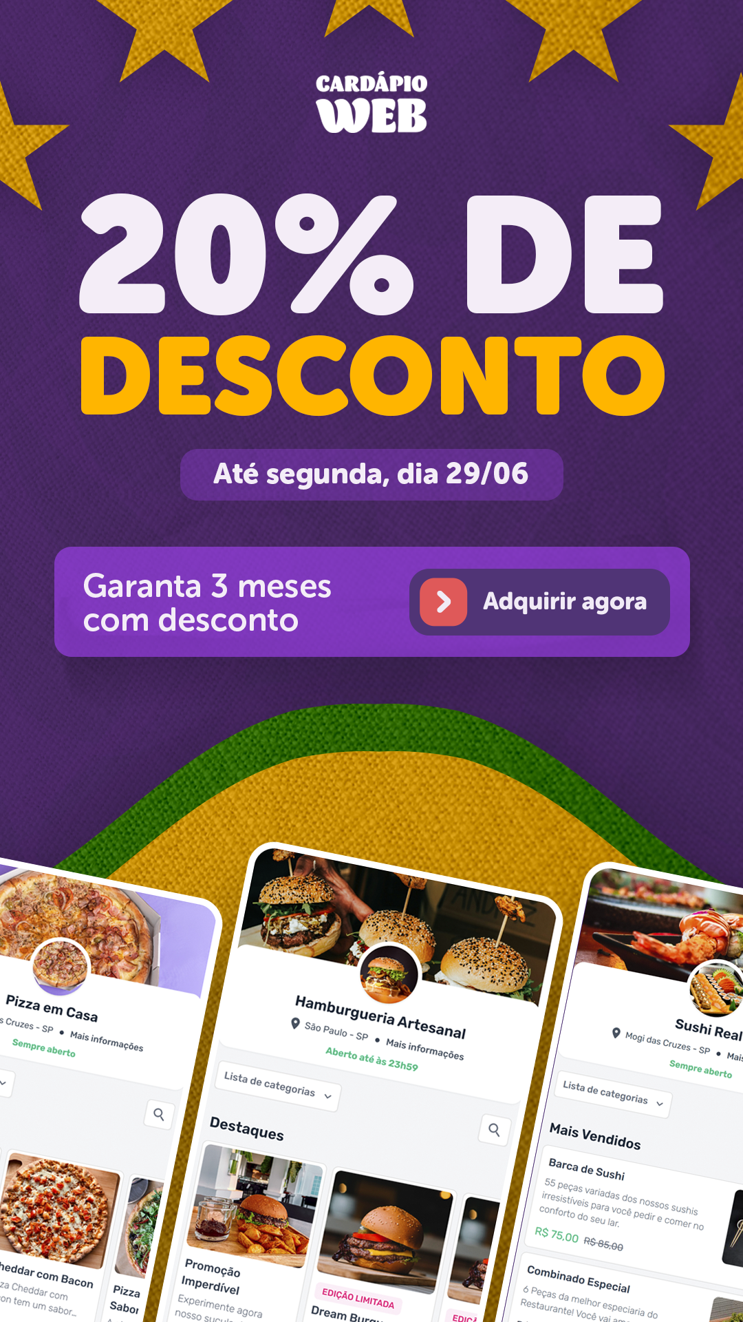 Cardápio Web Facebook ad