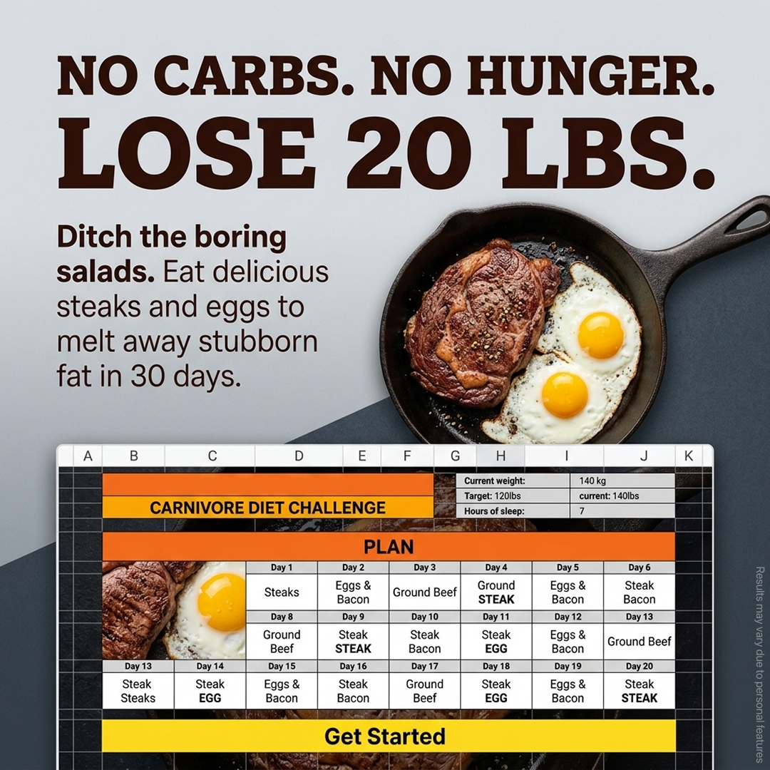 No Carbs Challenge Facebook ad